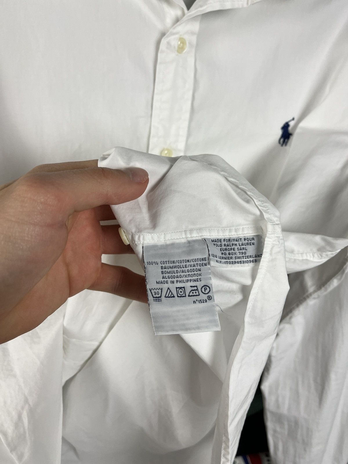 Polo Ralph Lauren × Vintage Vintage Polo Ralph Lauren White Button Up Slim Fit Shirt Size US S / EU 44-46 / 1 - 7 Thumbnail