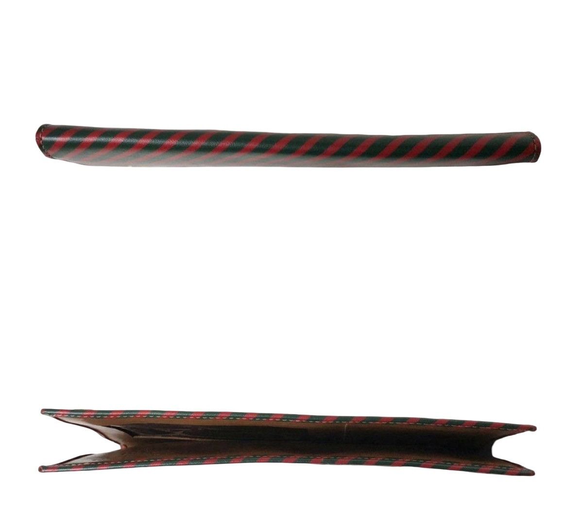 Gucci Vintage Gucci Diagonal Stripe Long Wallet Size ONE SIZE - 4 Thumbnail