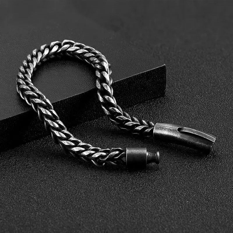 Jewelry Hip-Hop Geometric Titanium Steel Bracelet Size ONE SIZE - 1 Thumbnail