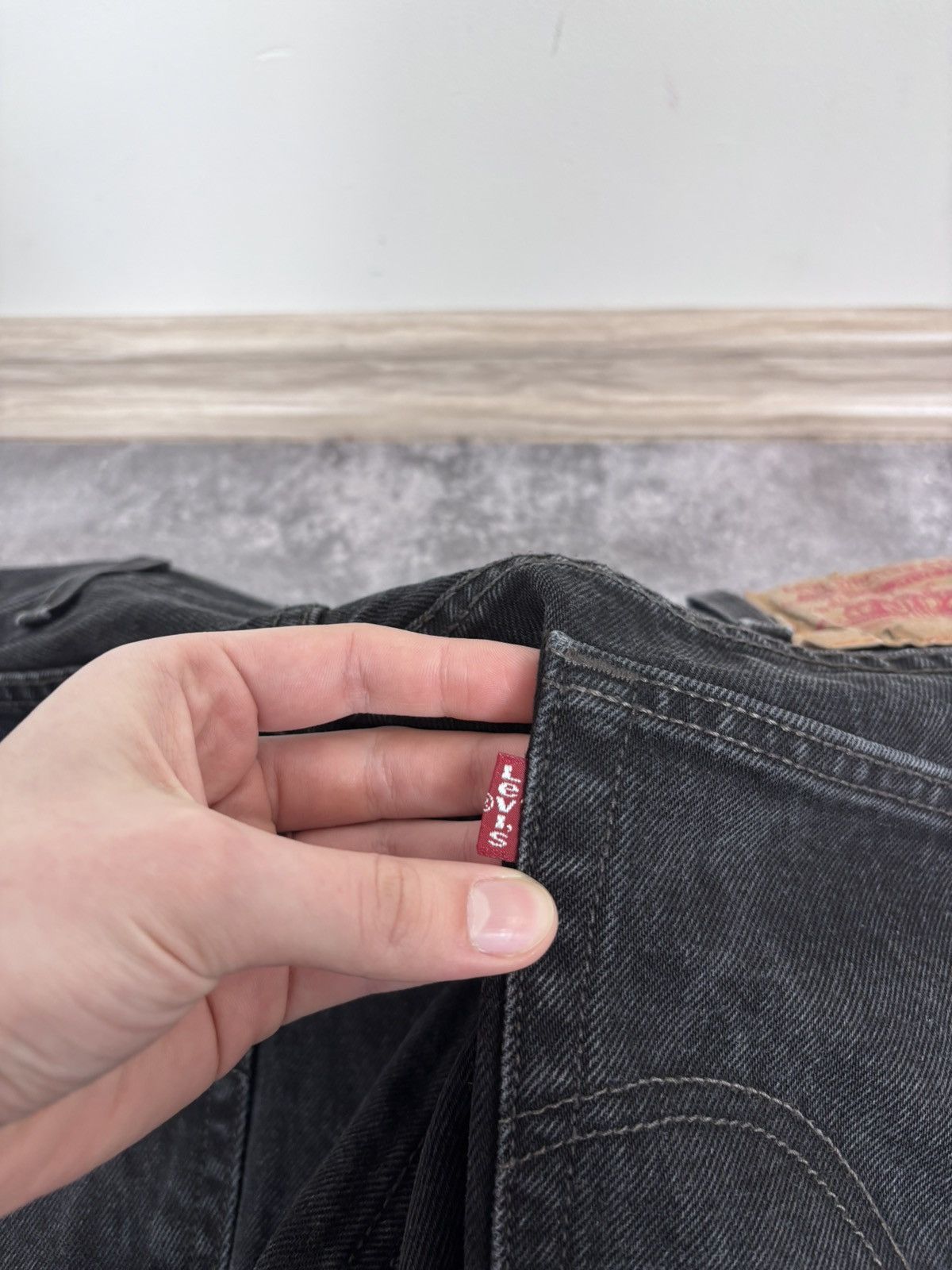 Levi's Vintage Levi’s 501 Paper Tag Black Baggy Denim Baggy Jeans Size US 40 / EU 56 - 8 Thumbnail