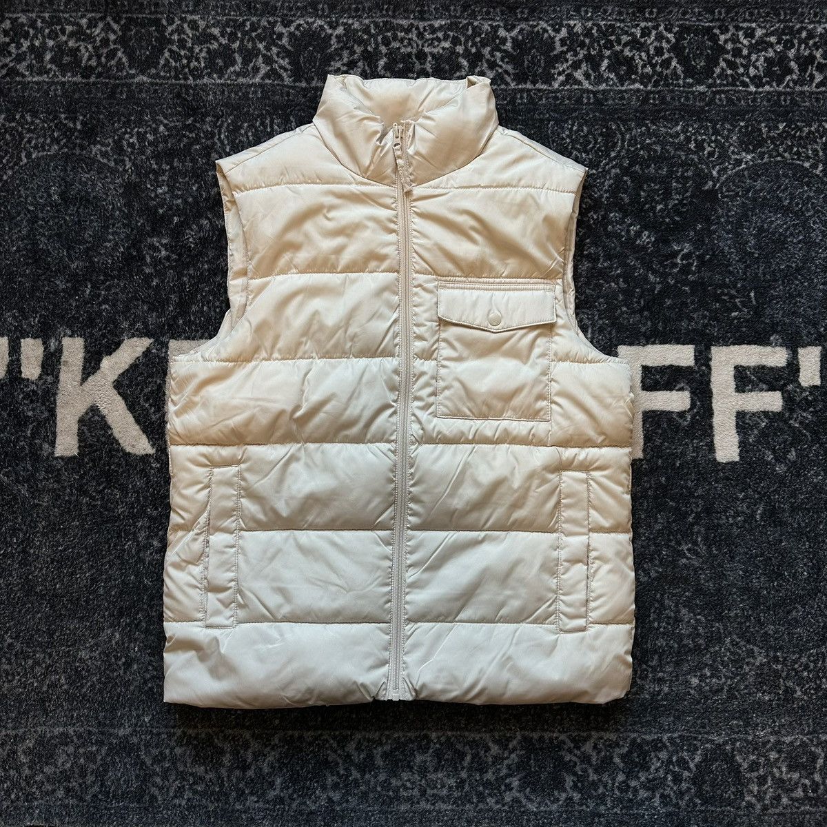 Old Navy Cream Puffer Vest Size US S / EU 44-46 / 1 - 1 Thumbnail