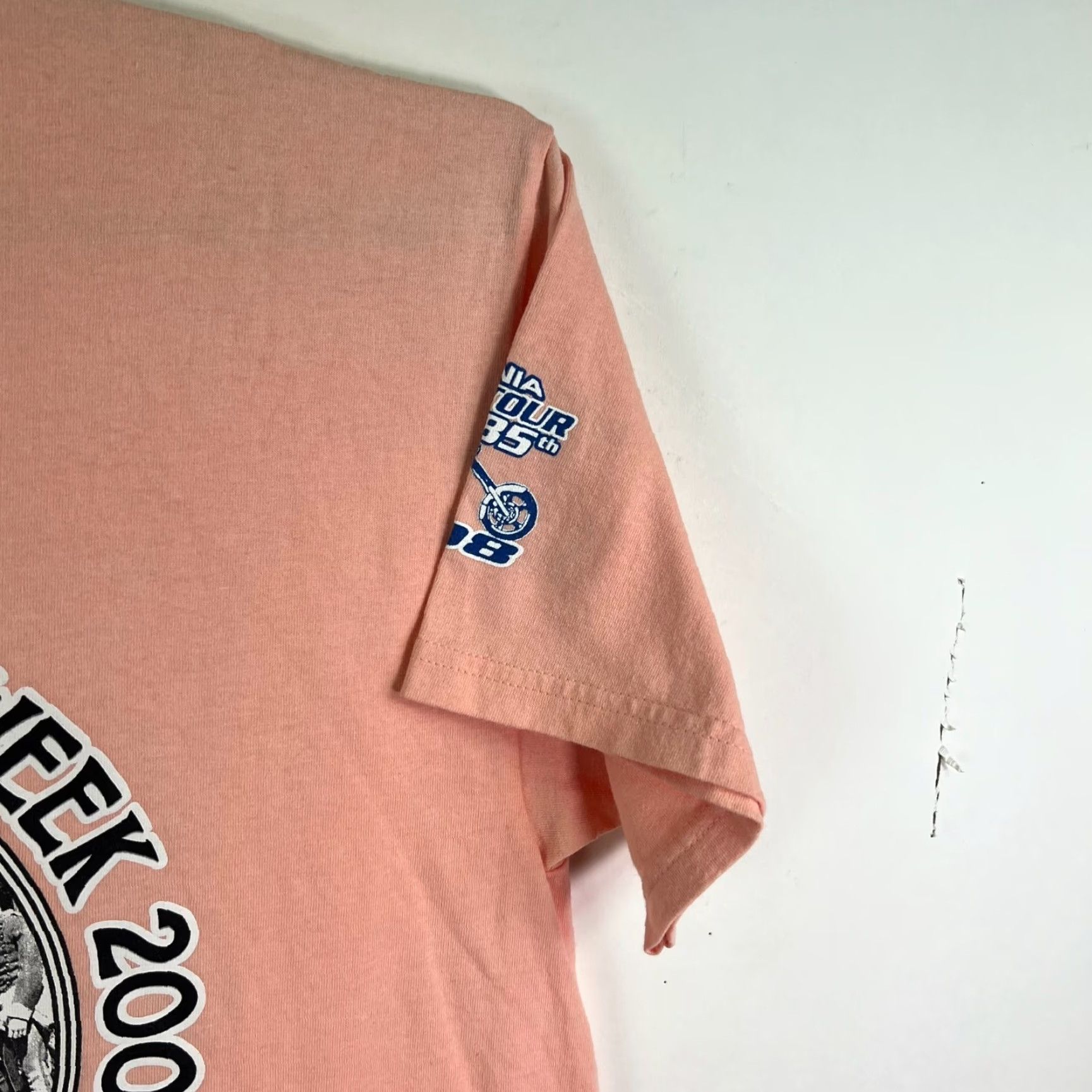 Gildan Gildan Ultra Cotton T-Shirt - Adult XL Orange - Graphic Print - 2008 Laconia 85th Motorcycle Rally - Mens Short Sleeve Size US XL / EU 56 / 4 - 3 Thumbnail