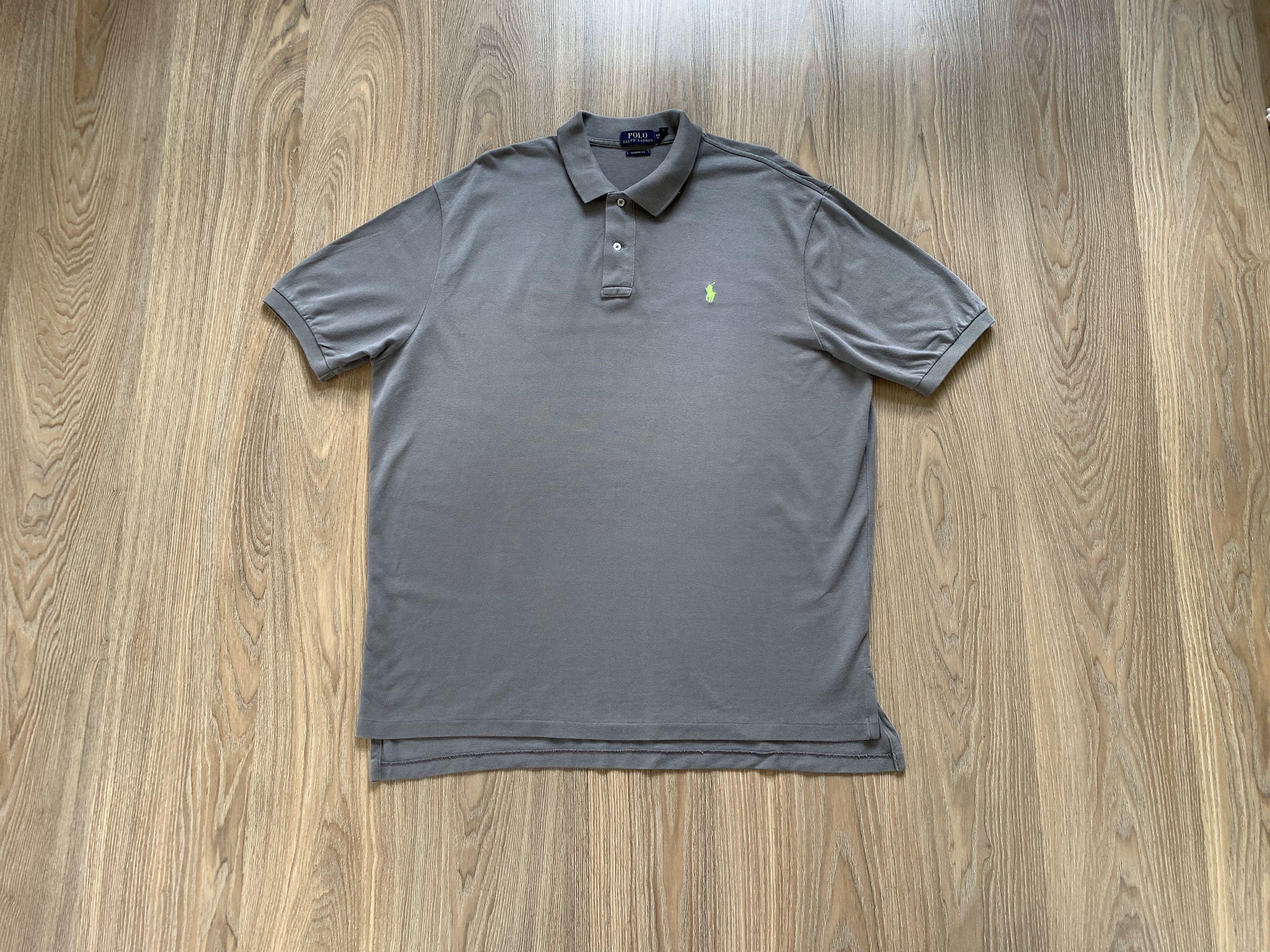 Polo Ralph Lauren × Vintage Vintage Polo Ralph Lauren Classic Fit Grey Polo Size US XXL / EU 58 / 5 - 1 Thumbnail