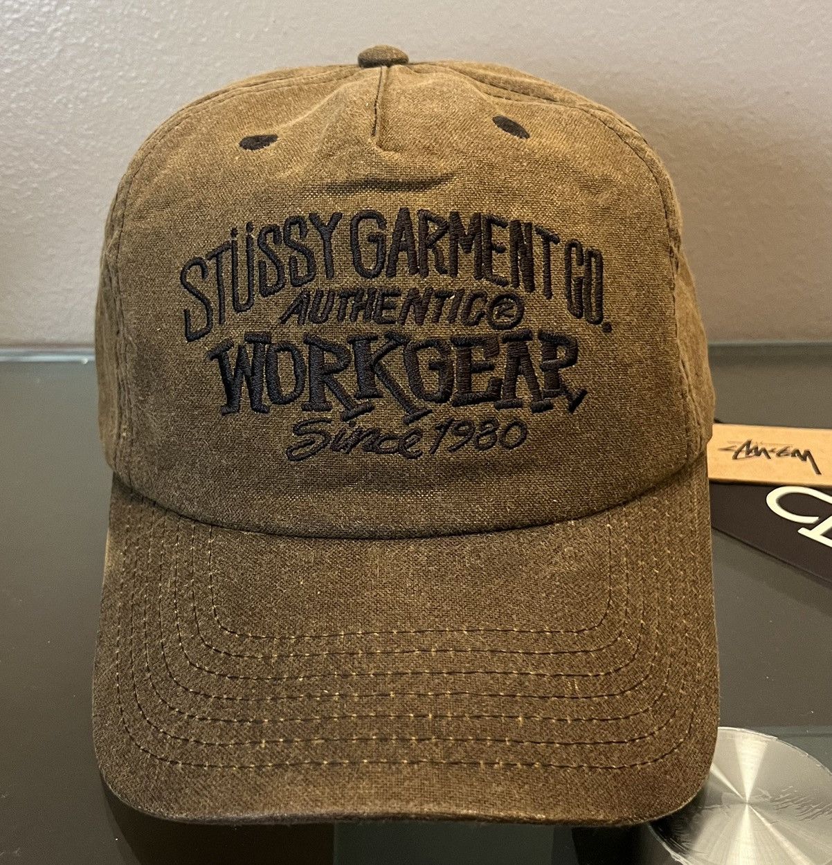 Stussy Stussy Chenille S Low Pro Brown Snapback Cap Hat Travis