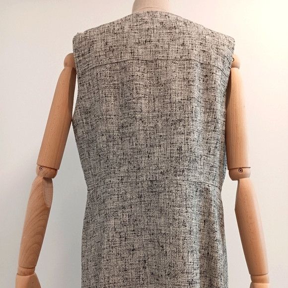 Lafayette 148 Lafayette 148 Linen-Blend Sleeveless Button Front Dress - 10 Size L / US 10 / IT 46 - 10 Thumbnail