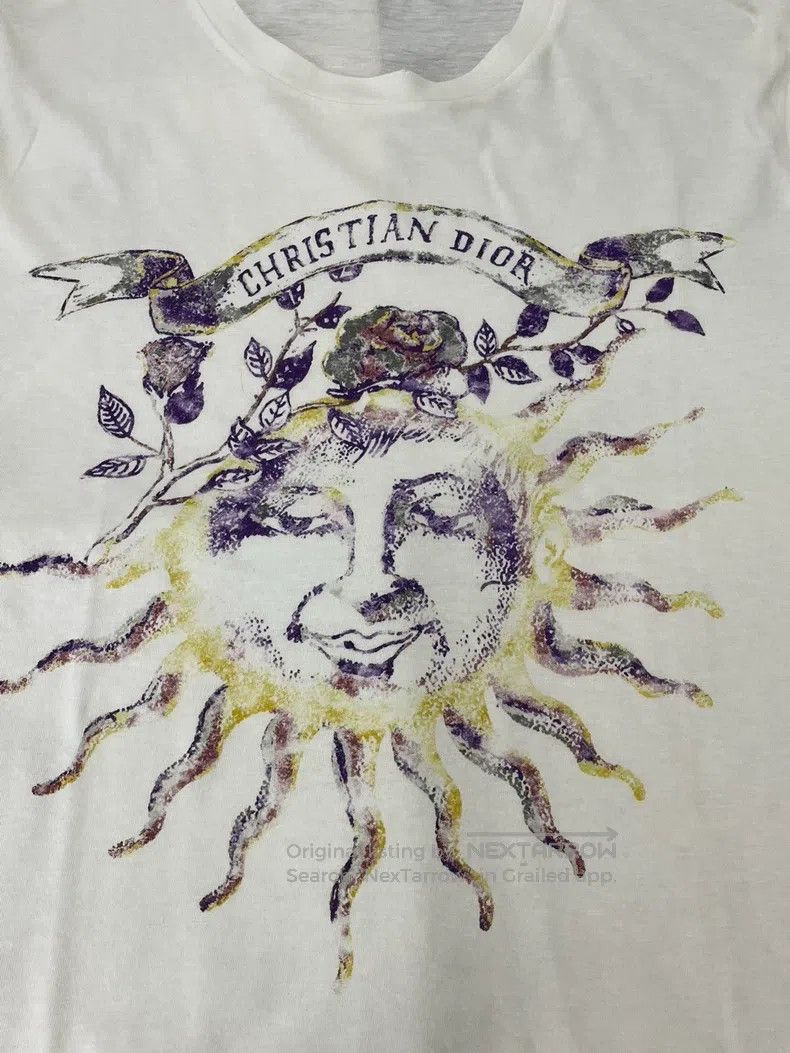 Dior Dior Purple sunflower printed short-sleeved T-shirt Size M / US 6-8 / IT 42-44 - 2 Thumbnail