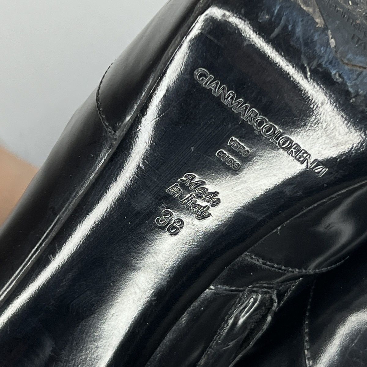 Vintage Gianmarco Lorenzi boots High Black Leather Y2K Coquette Size US 7 / IT 37 - 10 Thumbnail