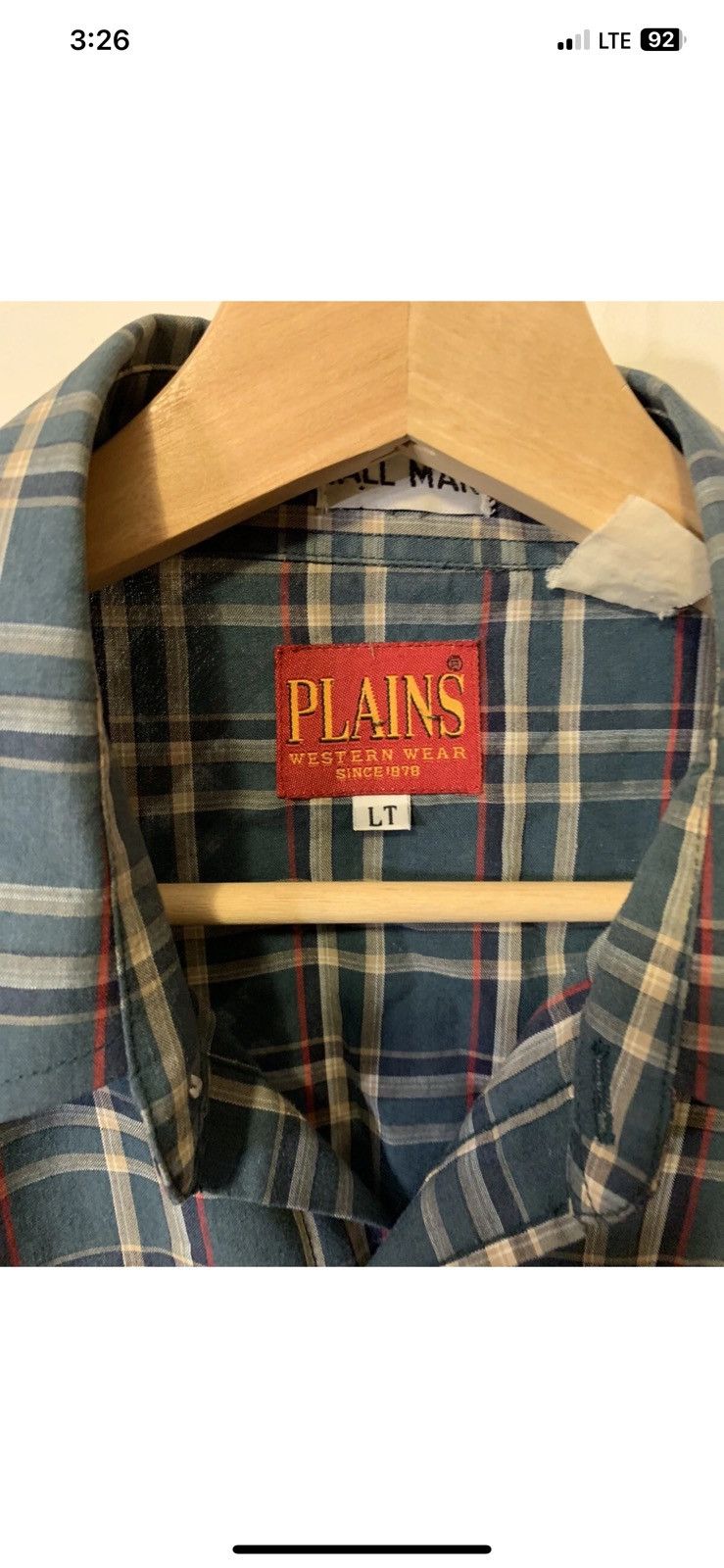 Other Vtg Plains Western Wear Green Large Tall Pearl Snap Shirt Size US L / EU 52-54 / 3 - 2 Thumbnail