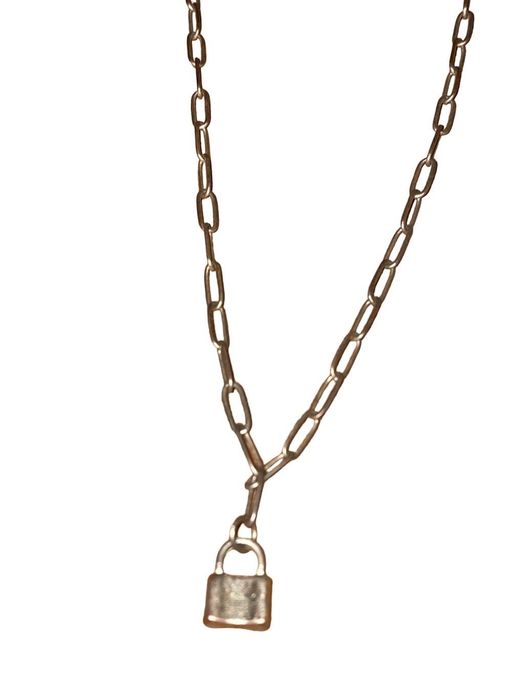 Vintage Vintage Mini Padlock Paperclip Necklace Size ONE SIZE - 1 Thumbnail