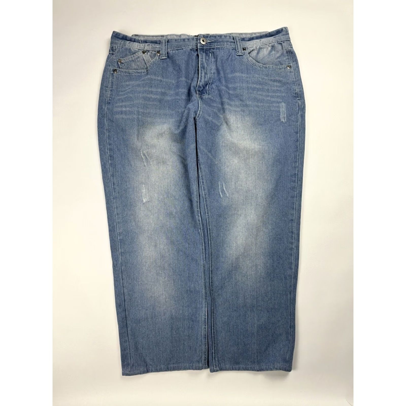 Vintage VINTAGE Royal Blue Jeans Mens Sz 44x32 fits 43x27 Wide Baggy South Pole Style Size US 44 / EU 60 - 3 Thumbnail