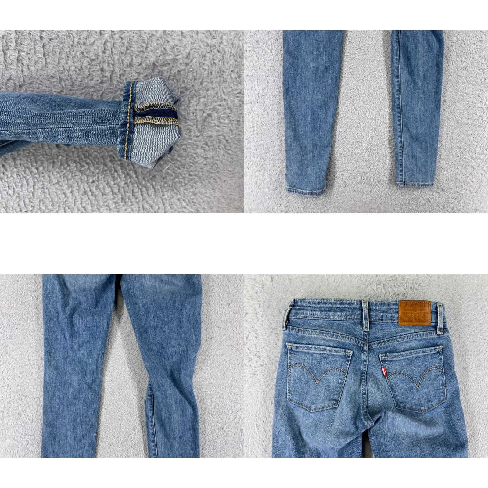 Levi's Levi's Jeans Womens 24 Blue Denim Levi'S 710 Skinny Distressed Premium Pants Modern Retro Vintage No Size 42" / US 20 - 10 Thumbnail