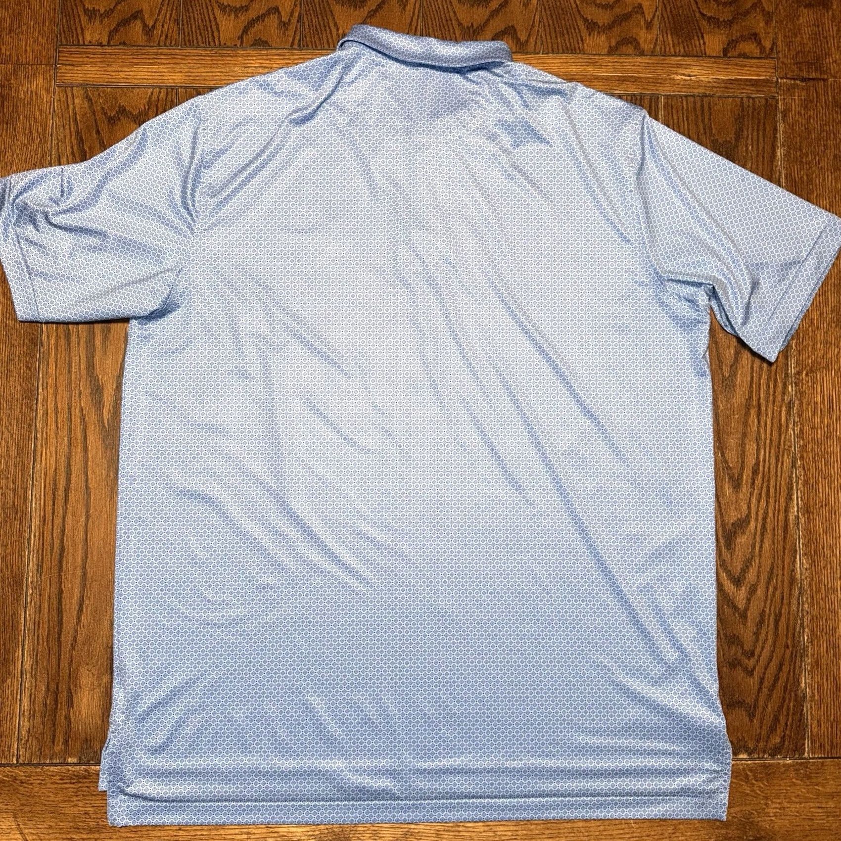 Peter Millar Peter Millar Summer Comfort Blue Geometric Polo Shirt XL Golf Logo Mens Polo Size US XL / EU 56 / 4 - 4 Thumbnail
