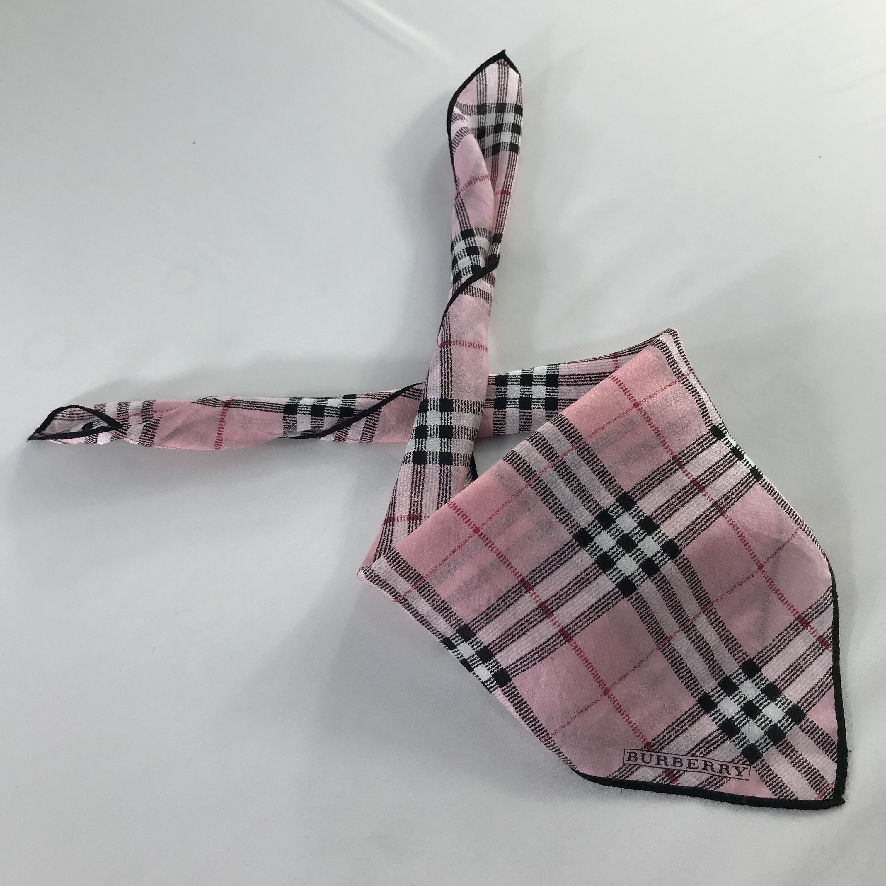 Burberry × Vintage Burberry Bandana / Handkerchief / Neckerchief - S510 Size ONE SIZE - 4 Thumbnail