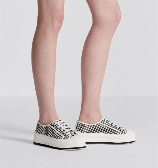 Dior o1w1db10924 Platform Low-Top Sneakers in White Black Size US 12 / IT 42 - 7 Thumbnail