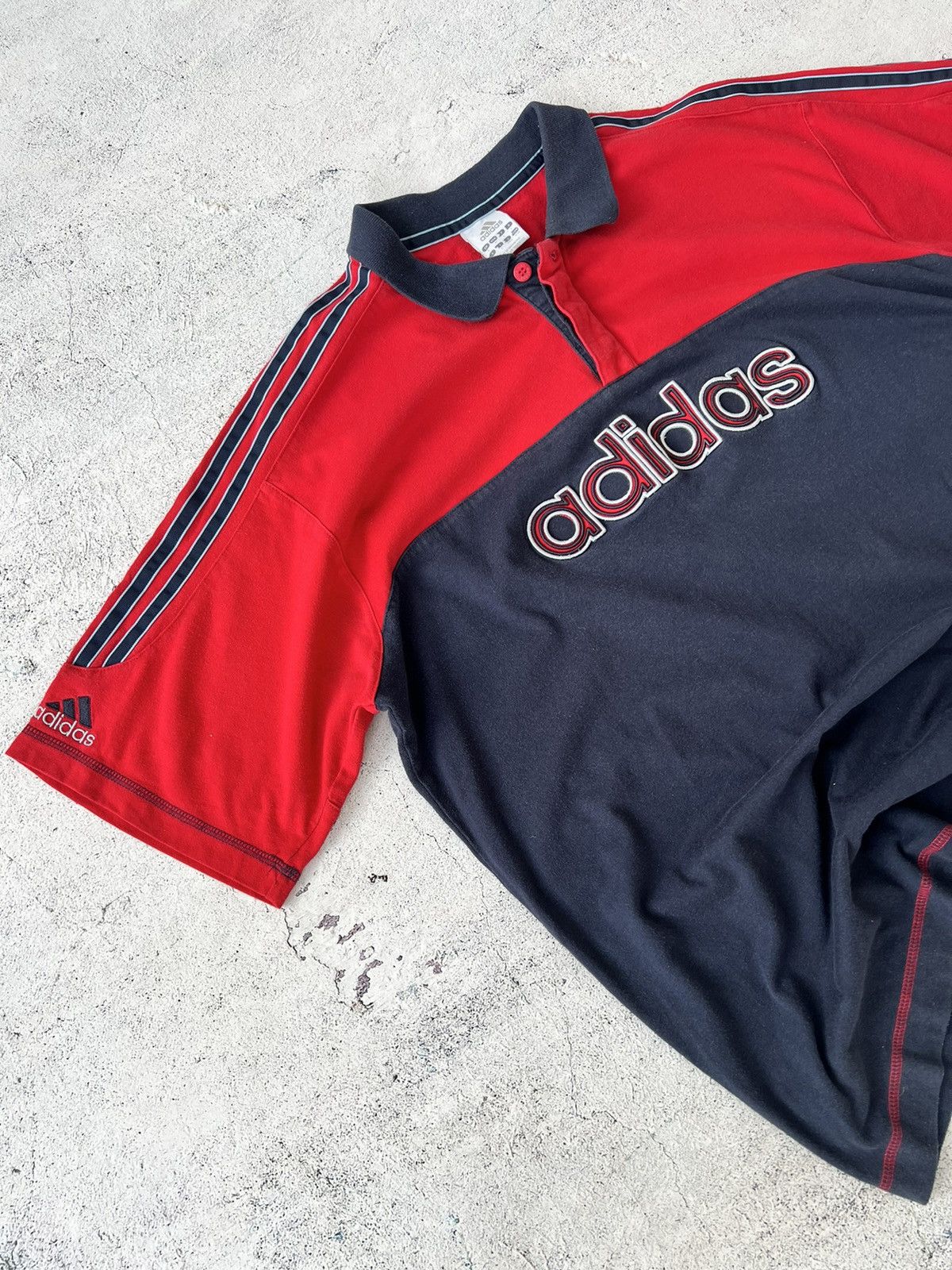 Adidas × Vintage 🩸RARE🩸Adidas Vintage Big Logo 00s T Shirt Size US L / EU 52-54 / 3 - 4 Thumbnail