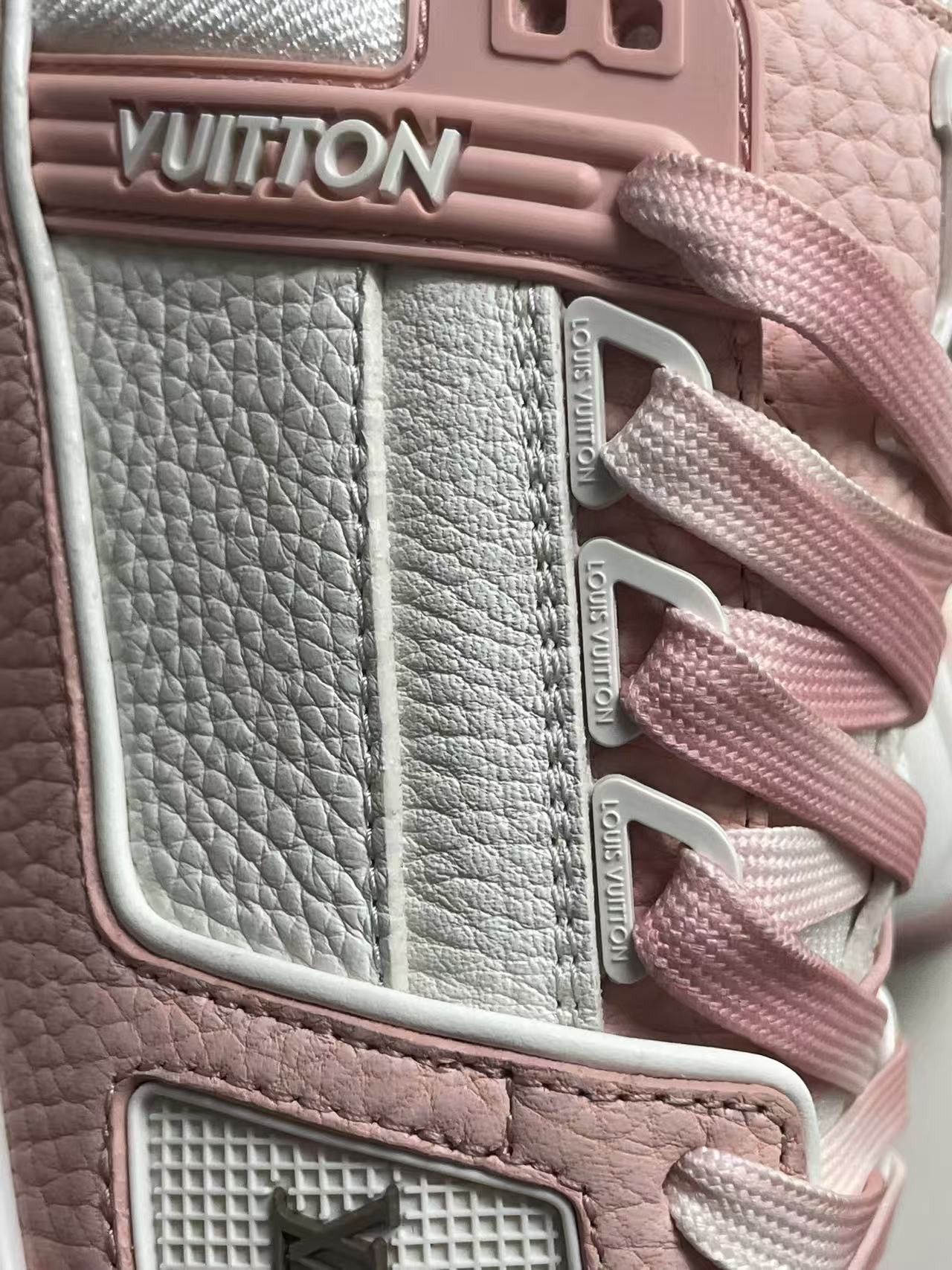 Louis Vuitton Louis Vuitton Pink & White Trainer Sneakers Size US 4 / IT 34 - 14 Thumbnail