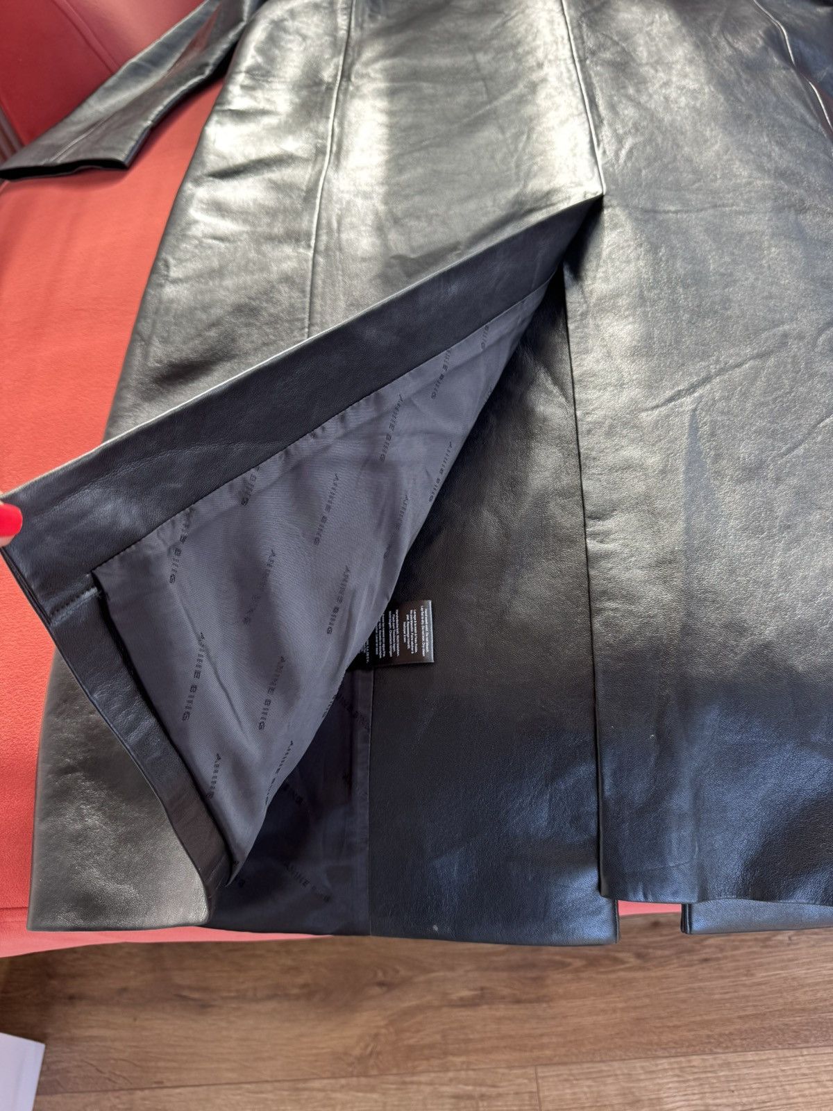 Anine Bing Anine Bing New Long Leather coat, black, size L Size L / US 10 / IT 46 - 14 Thumbnail