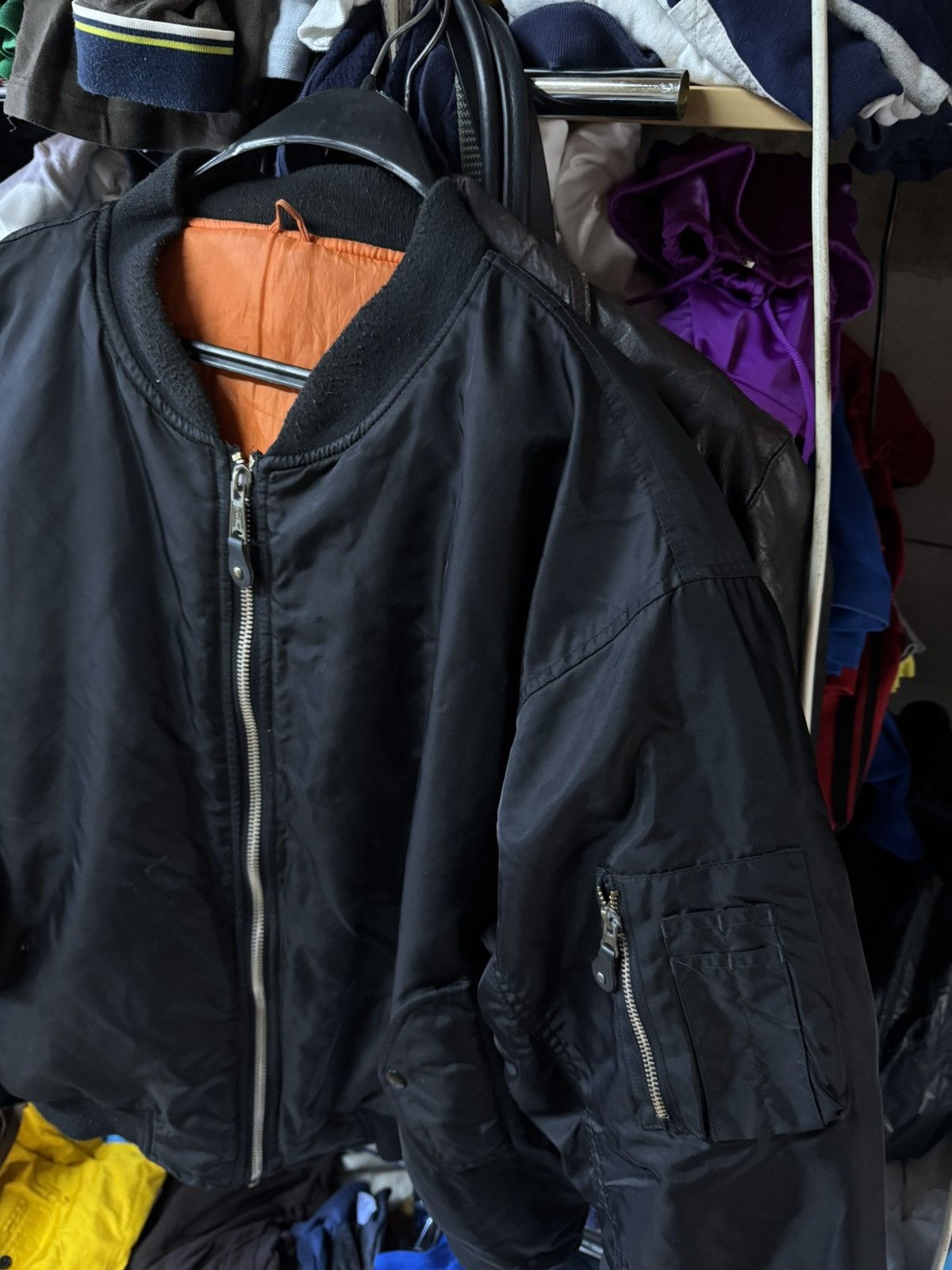 Vintage Vintage MA 1 Bomber Jacket Reversible Military Flyers Nylon Size US XXL / EU 58 / 5 - 4 Thumbnail