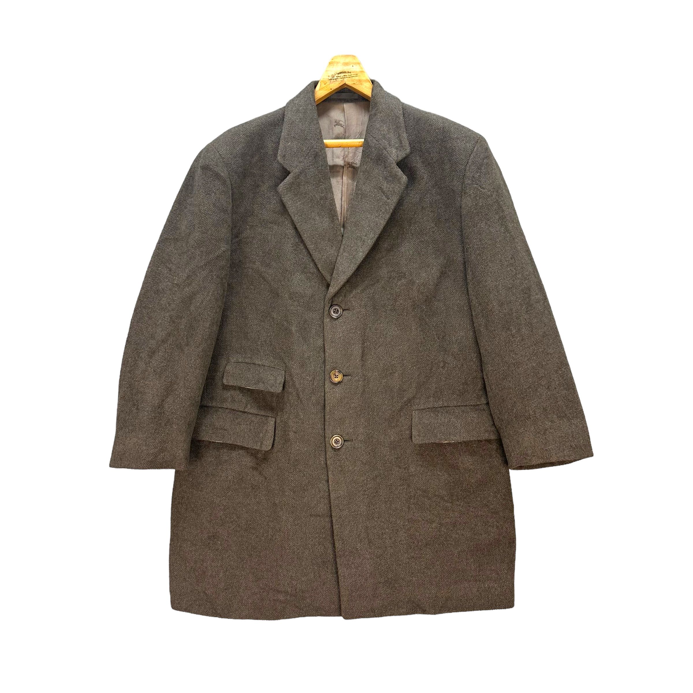 Burberry VINTAGE 90's BURBERRYS' WOOL OVERCOAT JACKET #8387-006 Size US L / EU 52-54 / 3 - 2 Thumbnail