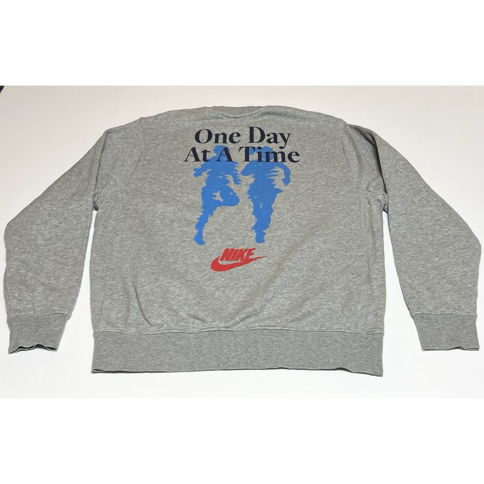 Nike Nike Athletics One Day At A Time Crew Neck Sweatshirt Pullover Mens Medium Gray Size US M / EU 48-50 / 2 - 3 Thumbnail