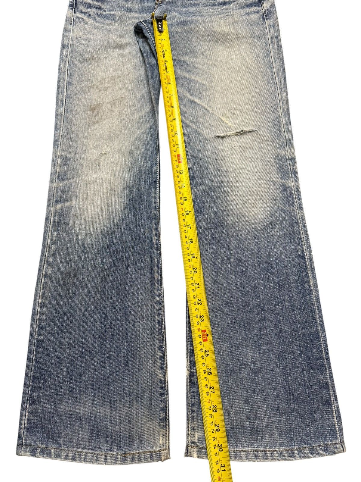 Levi's Vintage Y2K Levis 708 Faded Wash Whiskers Wide Leg Bootcut Size US 30 / EU 46 - 12 Thumbnail