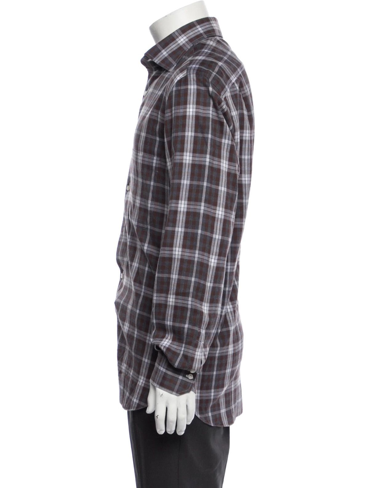 Isaia Isaia Napoli Plaid Print Long Sleeve Shirt – Size 16.5 / 42 Size US L / EU 52-54 / 3 - 2 Thumbnail