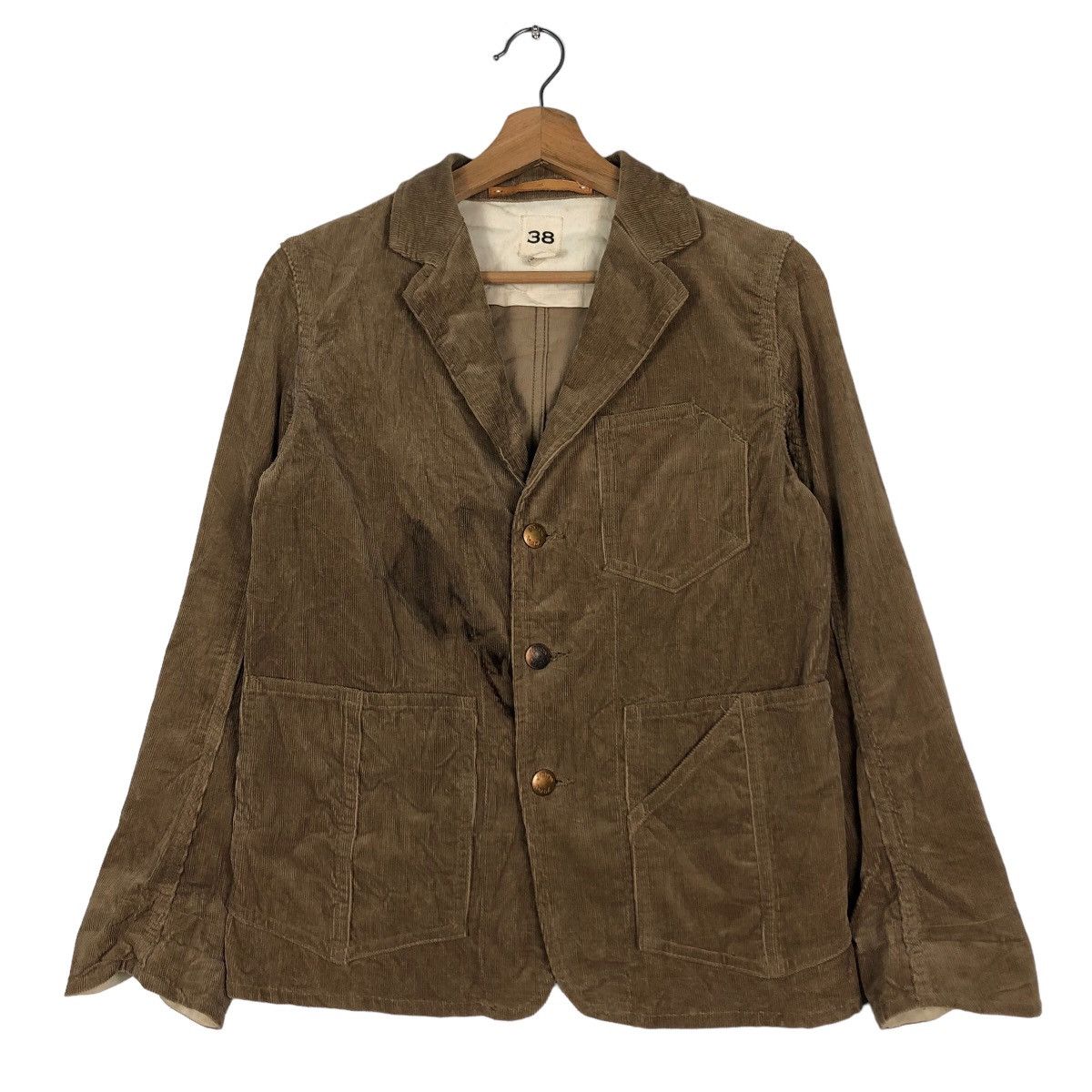 MasterPiece Cropped Biker Jacket Corduroy Scye Basics Masterpiece Japan Size XS / US 0-2 / IT 36-38 - 1 Thumbnail