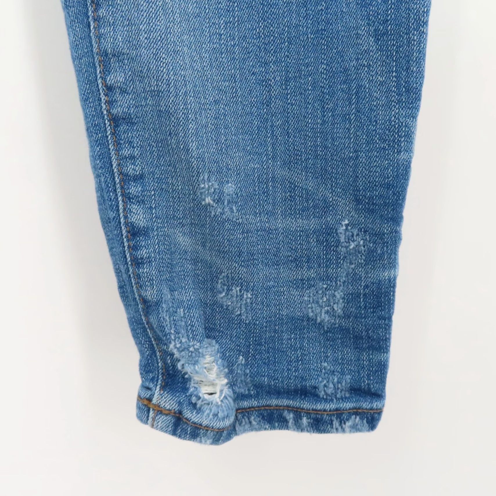 Madewell Madewell Women 32 9in High Rise Skinny Jeans Whiskered Distressed Denim Pockets Size 24" / US 00 / IT 34 - 6 Thumbnail