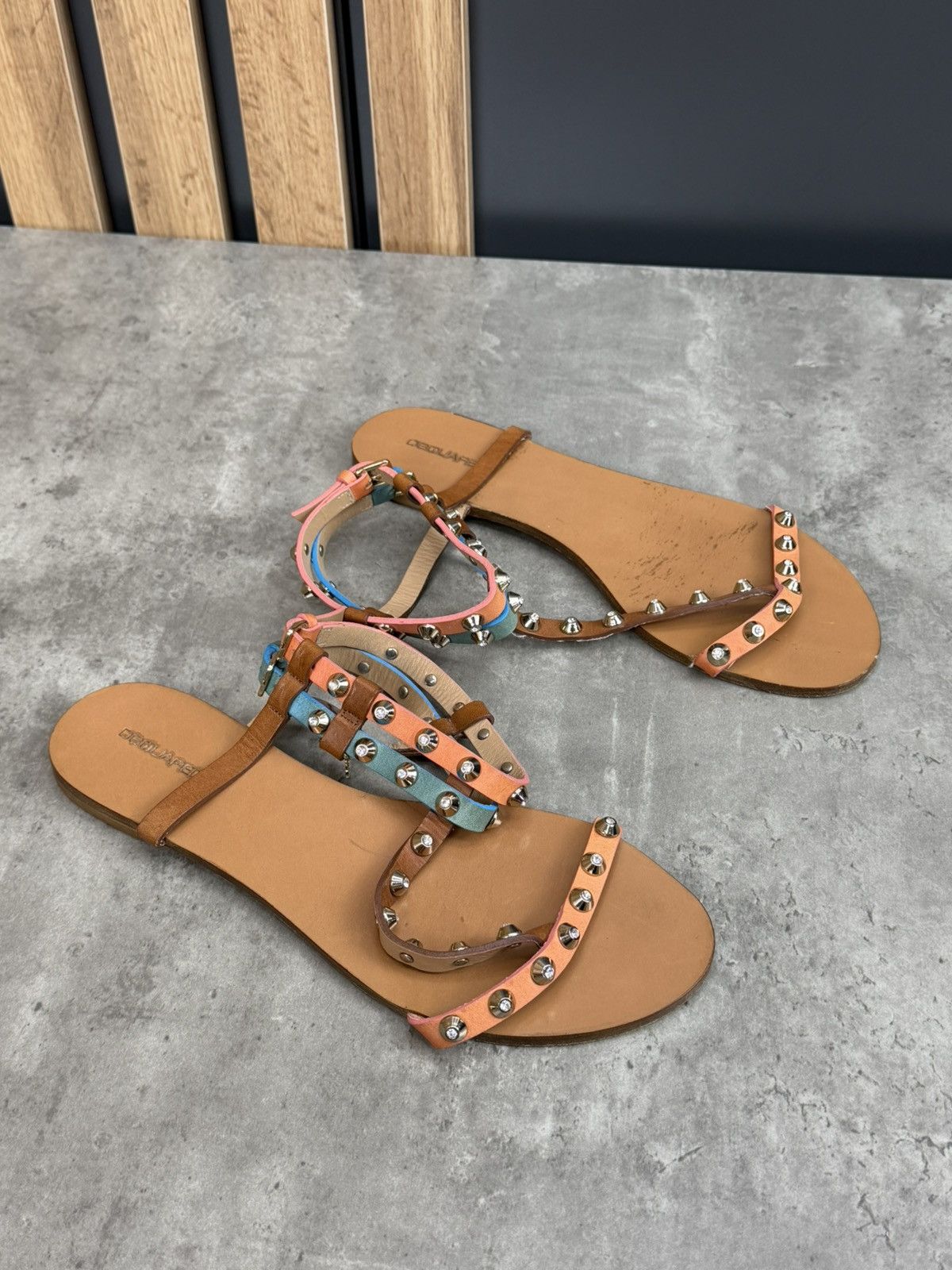 Dsquared2 Dsquared2 Studded Gladiator Leather Sandals EU 40 Size US 10 / IT 40 - 2 Thumbnail