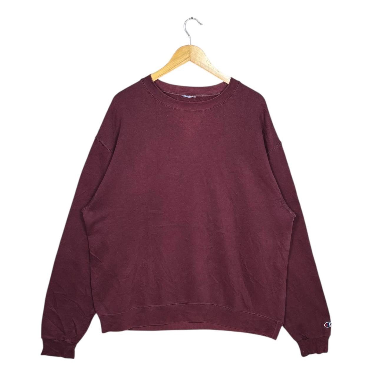 Champion Vintage Champion 90s Maroon Crewneck Sweatshirt XL Oversized Size US XL / EU 56 / 4 - 1 Thumbnail