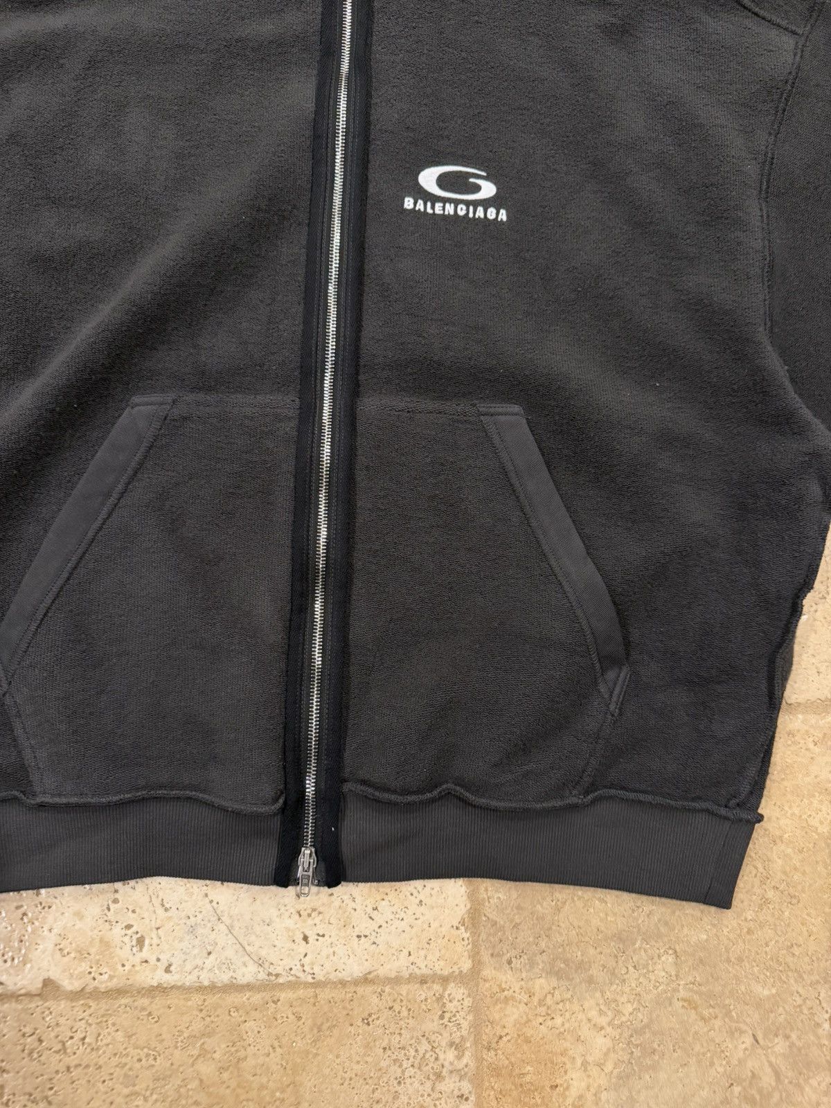 Balenciaga Balenciaga Loop Sports Icon Inside-Out Washed Black Hoodie Size US M / EU 48-50 / 2 - 5 Thumbnail