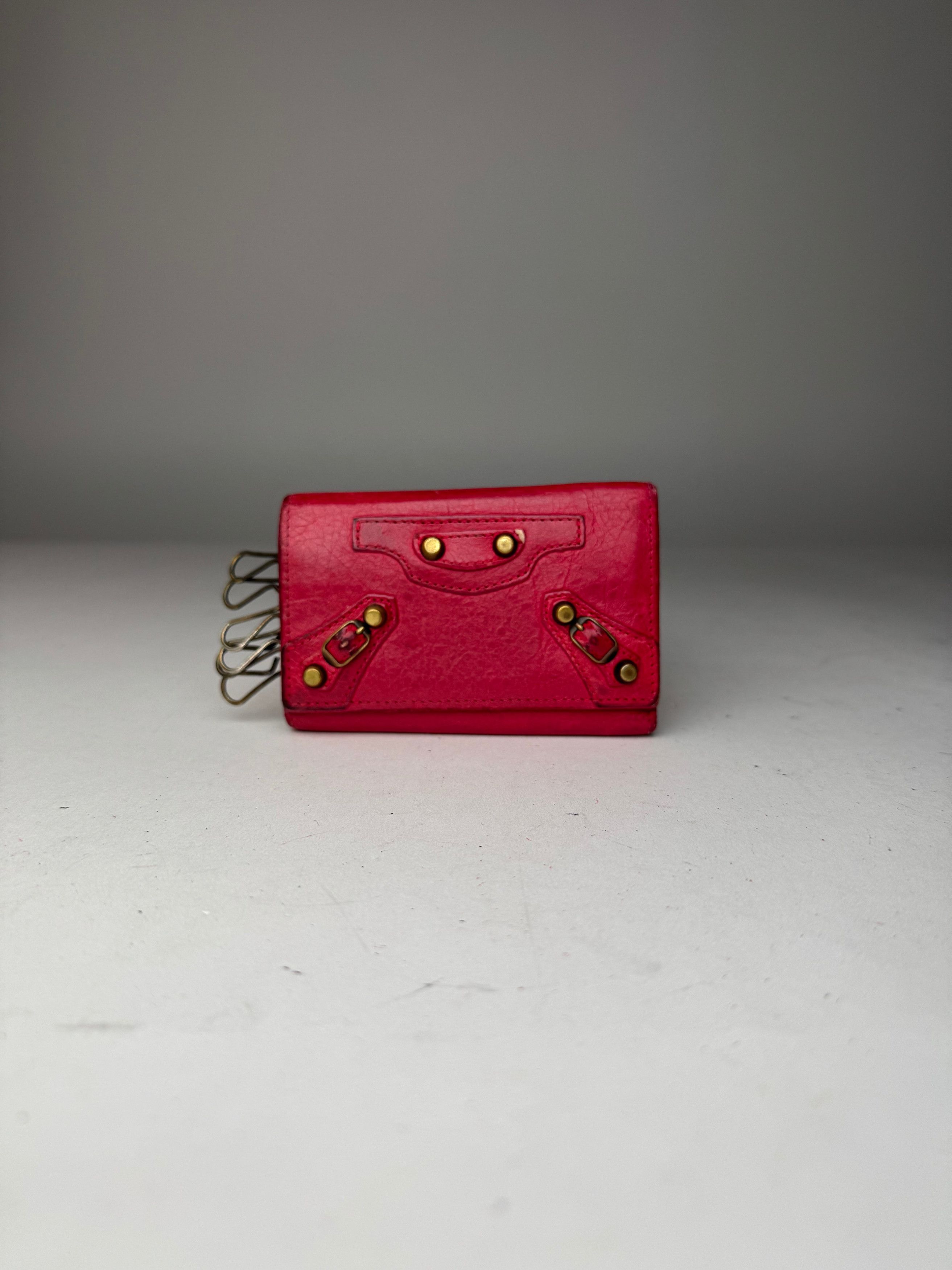 Balenciaga Vintage City Leather Key Holder red Size ONE SIZE - 1 Thumbnail