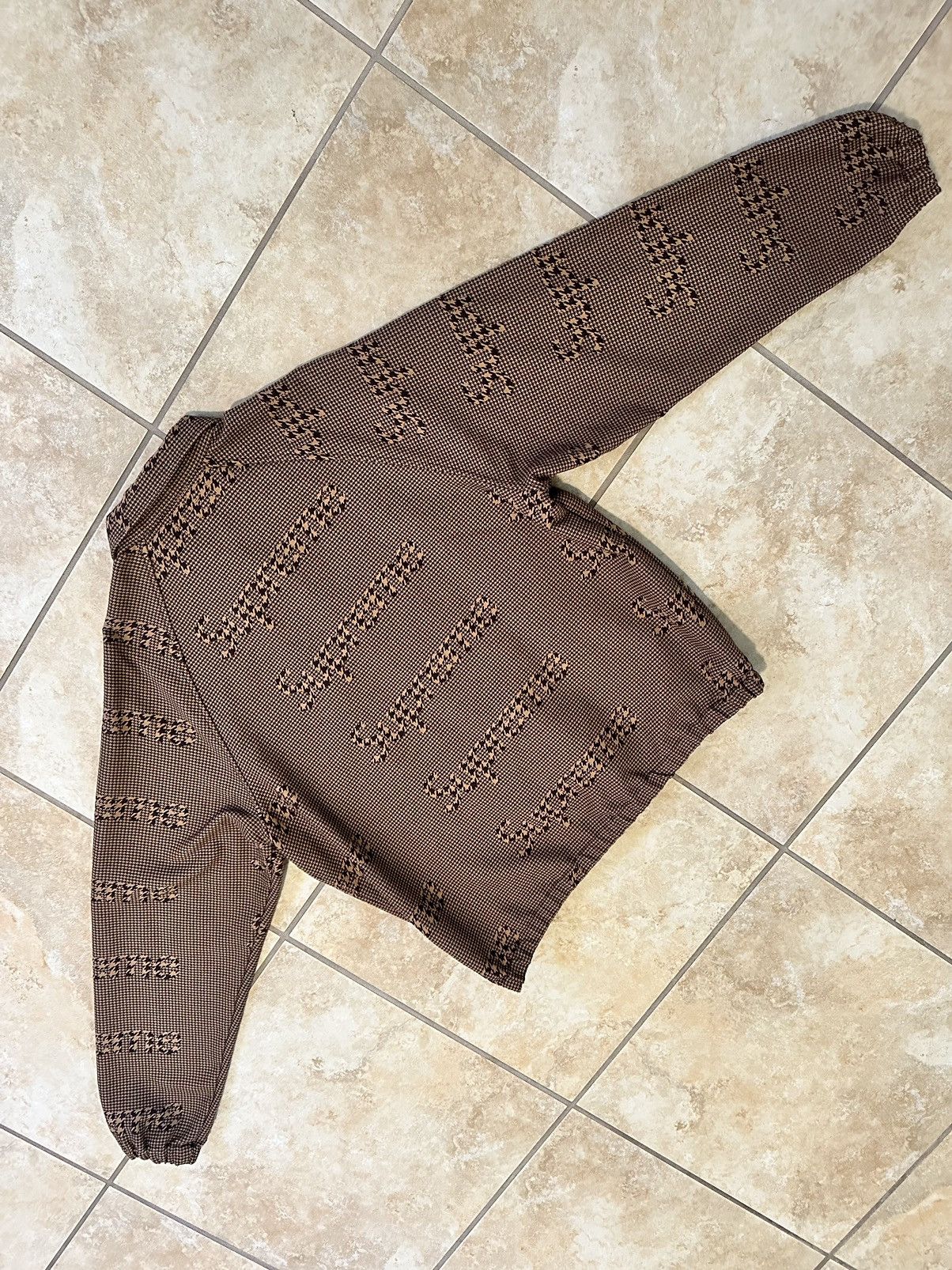 Supreme Supreme Houndstooth Logos Snap Front Jacket | Grailed