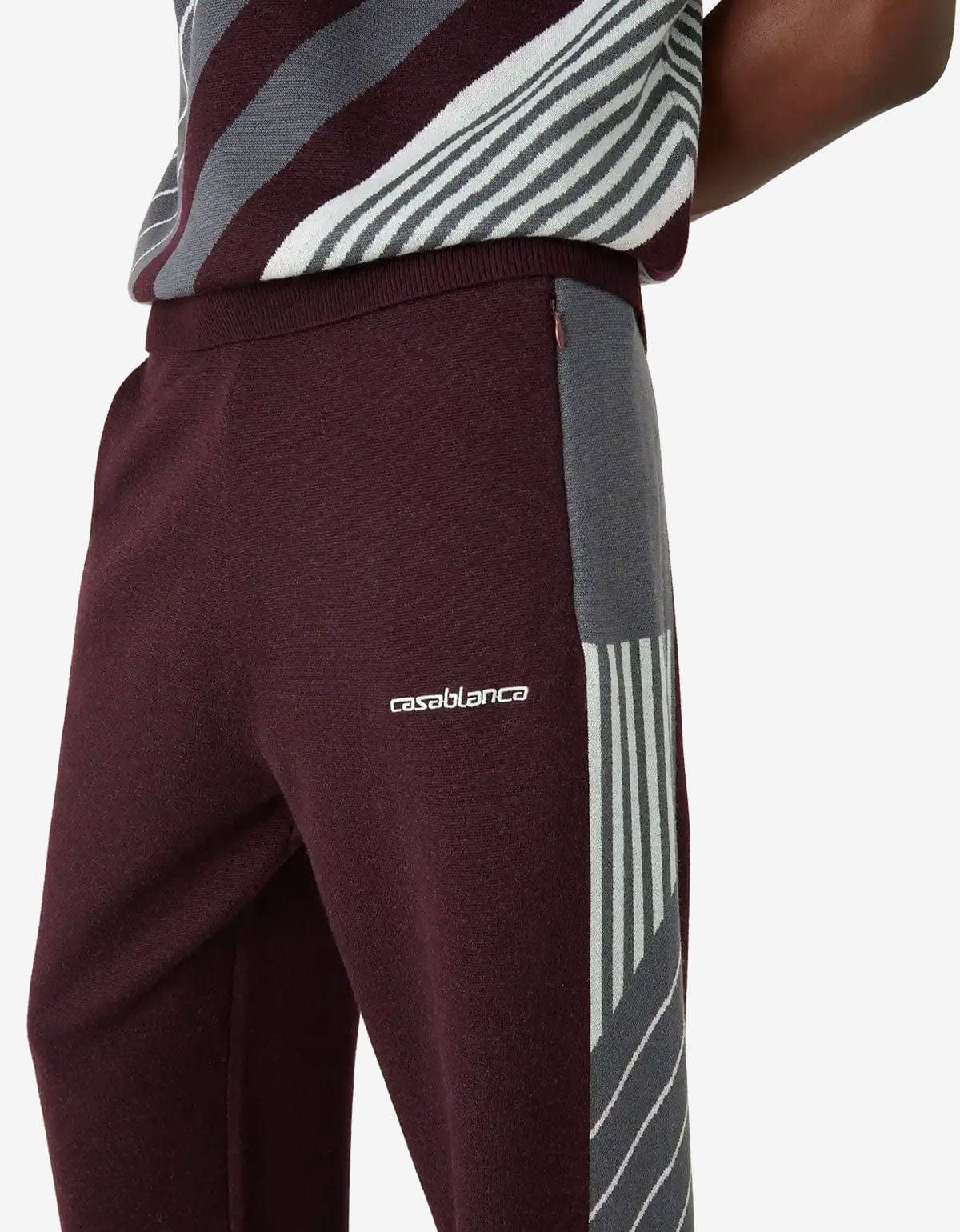 Casablanca Casablanca Purple Merino Diagonal Tennis Trousers Size US 32 / EU 48 - 5 Thumbnail