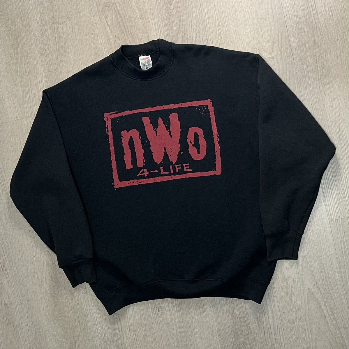 Fruit Of The Loom Vintage NWO (Wolfpac) 4-Life Sting Crewneck Black Size US XL / EU 56 / 4 - 1 Thumbnail