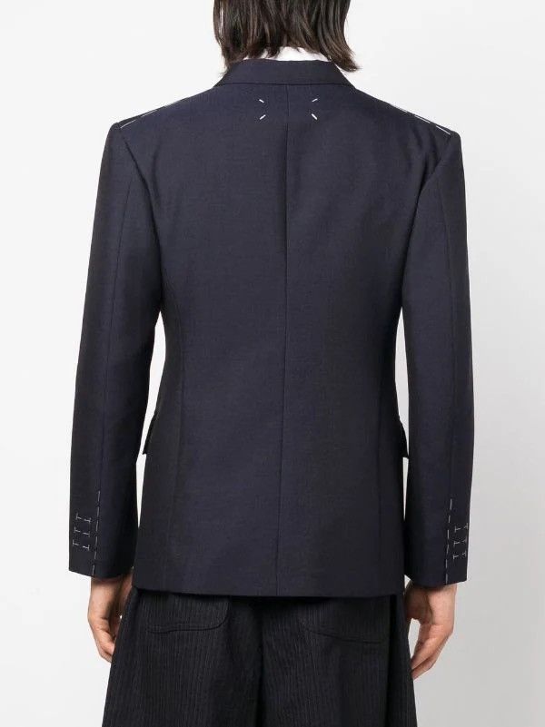 Maison Margiela NEW Sartorial Line Navy Mohair Wool Blazer Jacket Stitch Size 42R - 2 Thumbnail