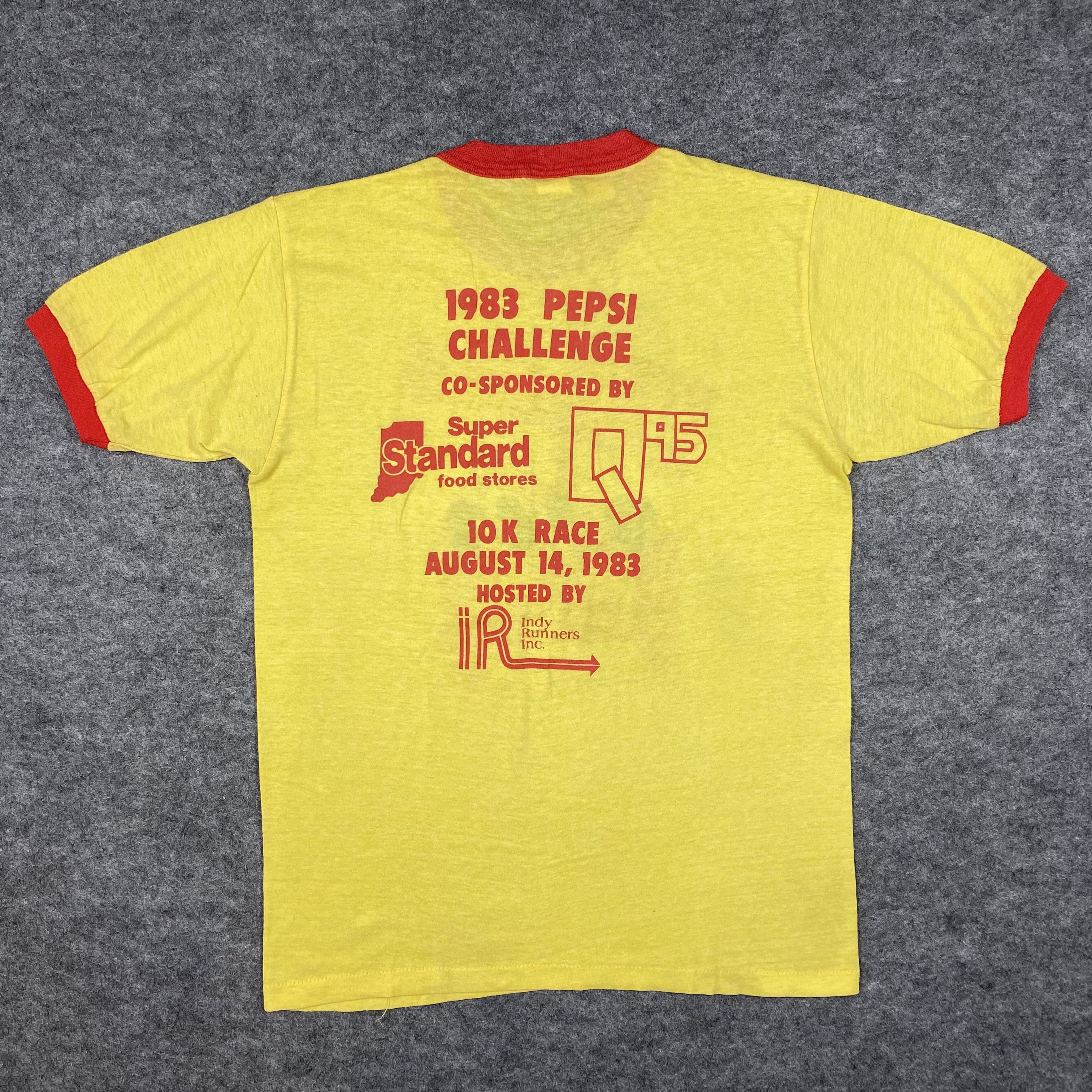 Vintage VTG 1983 Pepsi Challenge 10k Ringer Tee TSHIRT-M042 Size US S / EU 44-46 / 1 - 2 Thumbnail