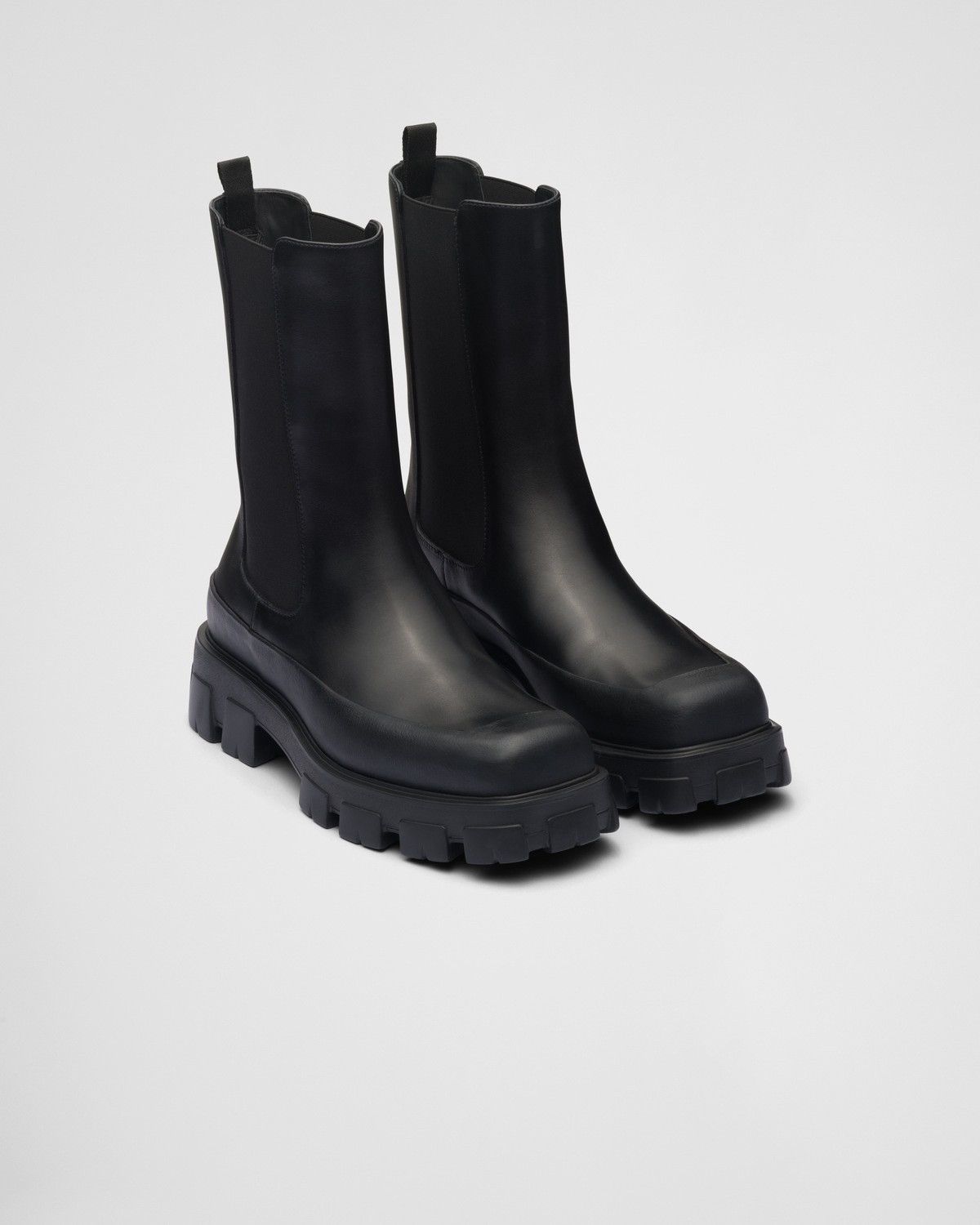 Prada o1la1rc1a0925 Leather Chelsea Boots in Black Size US 10 / EU 43 - 2 Thumbnail