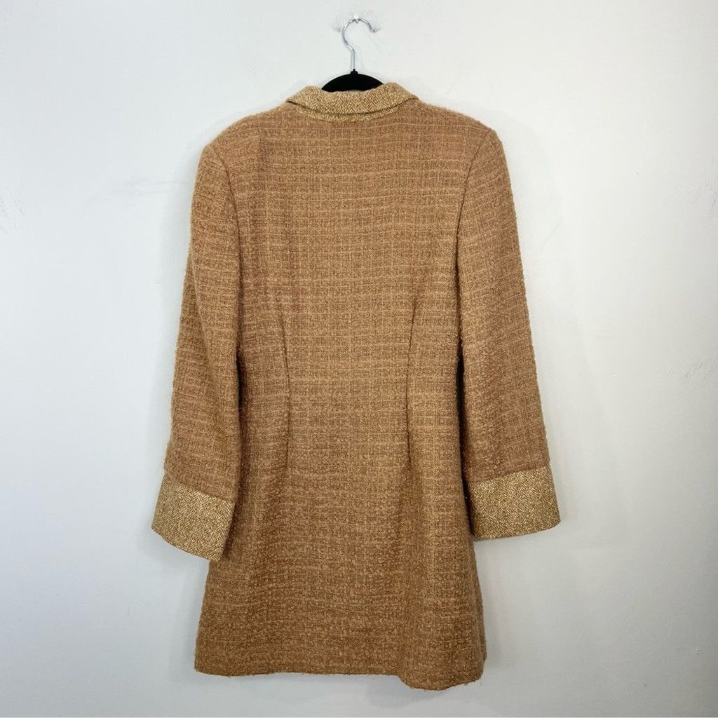 Vintage 60s Mod brown boucle tweed long sleeve mini dress S -  stein-coach.com