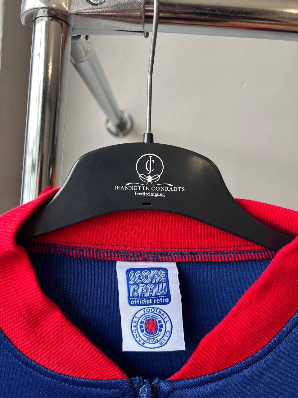 Vintage 1980’S GLASGOW RANGERS REMAKE ZIP SOCCER FOOTBALL JACKET L Size US L / EU 52-54 / 3 - 6 Thumbnail