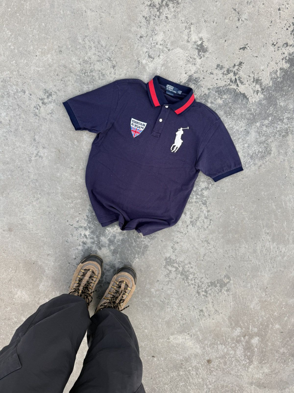 Polo Ralph Lauren Vintage Polo Ralph Lauren Y2K Great Britain Big Pony T-shirt Size US L / EU 52-54 / 3 - 6 Thumbnail