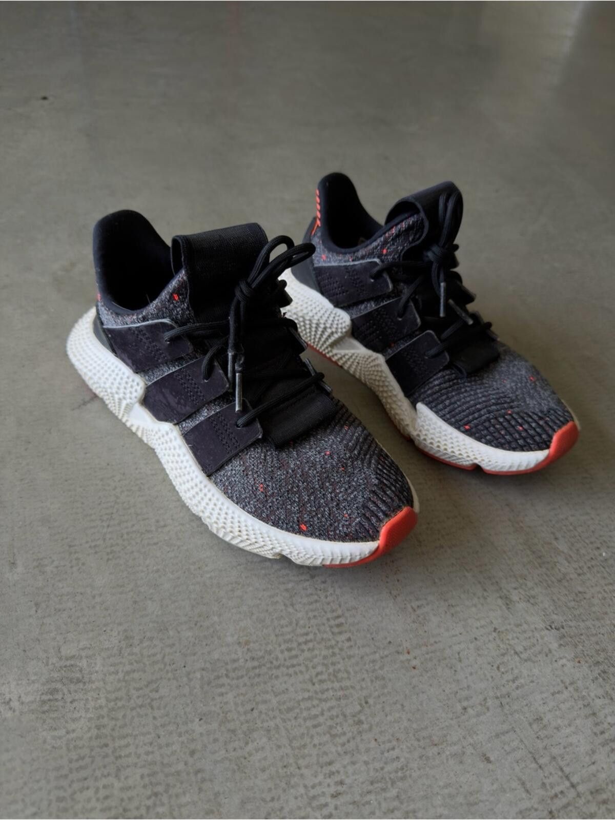 Adidas Adidas Prophere / Knit Sneakers / Black Red Size US 5 / EU 37 - 2 Thumbnail