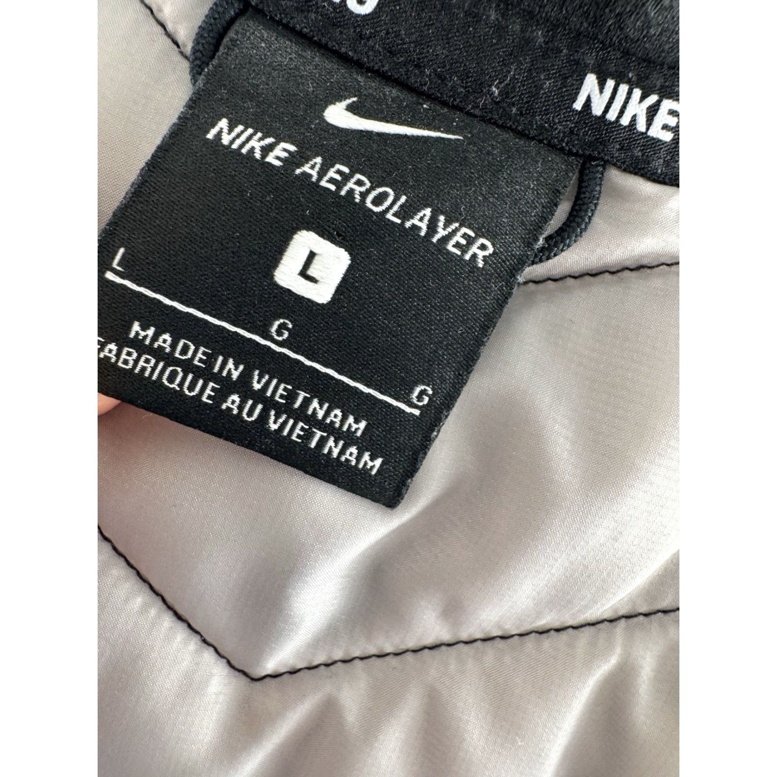 Nike NIKE AEROLAYER Running Mens Zip Quilted L Vest - EXCELLENT Shirt Vest Mens L Black Size US L / EU 52-54 / 3 - 5 Thumbnail