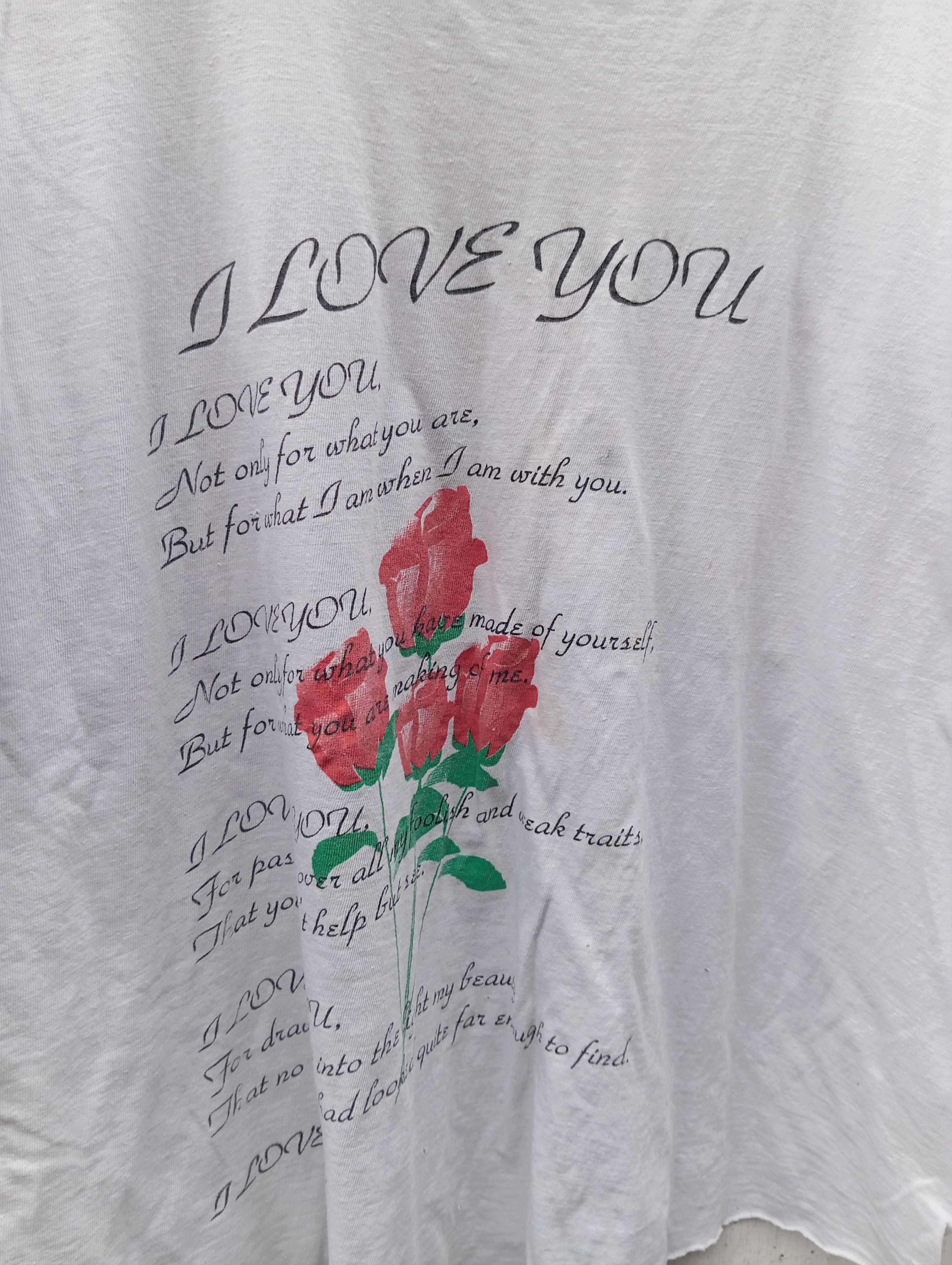 Vintage Vintage 90s I love u crop tee Size US XL / EU 56 / 4 - 6 Thumbnail