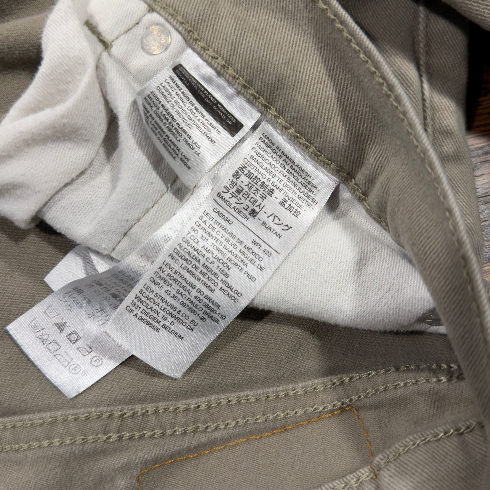 Levi's Levi's 505 Regular Straight Leg Jeans 34x30 Khaki Chinchilla Size US 34 / EU 50 - 7 Thumbnail