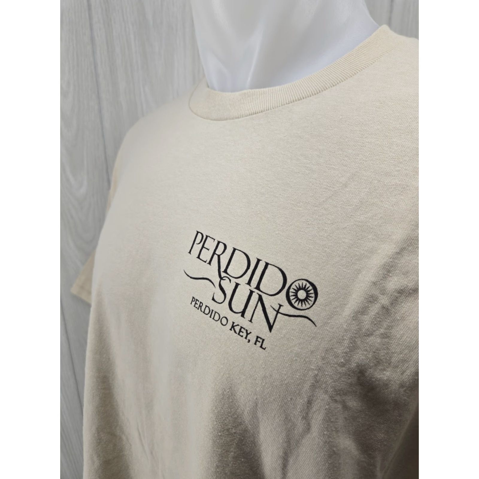 Gildan Gildan T-Shirt Men Graphic Tee Tan 2XL Perdido Sun Perdido Key Florida FL Vintage No Size US XXL / EU 58 / 5 - 6 Thumbnail