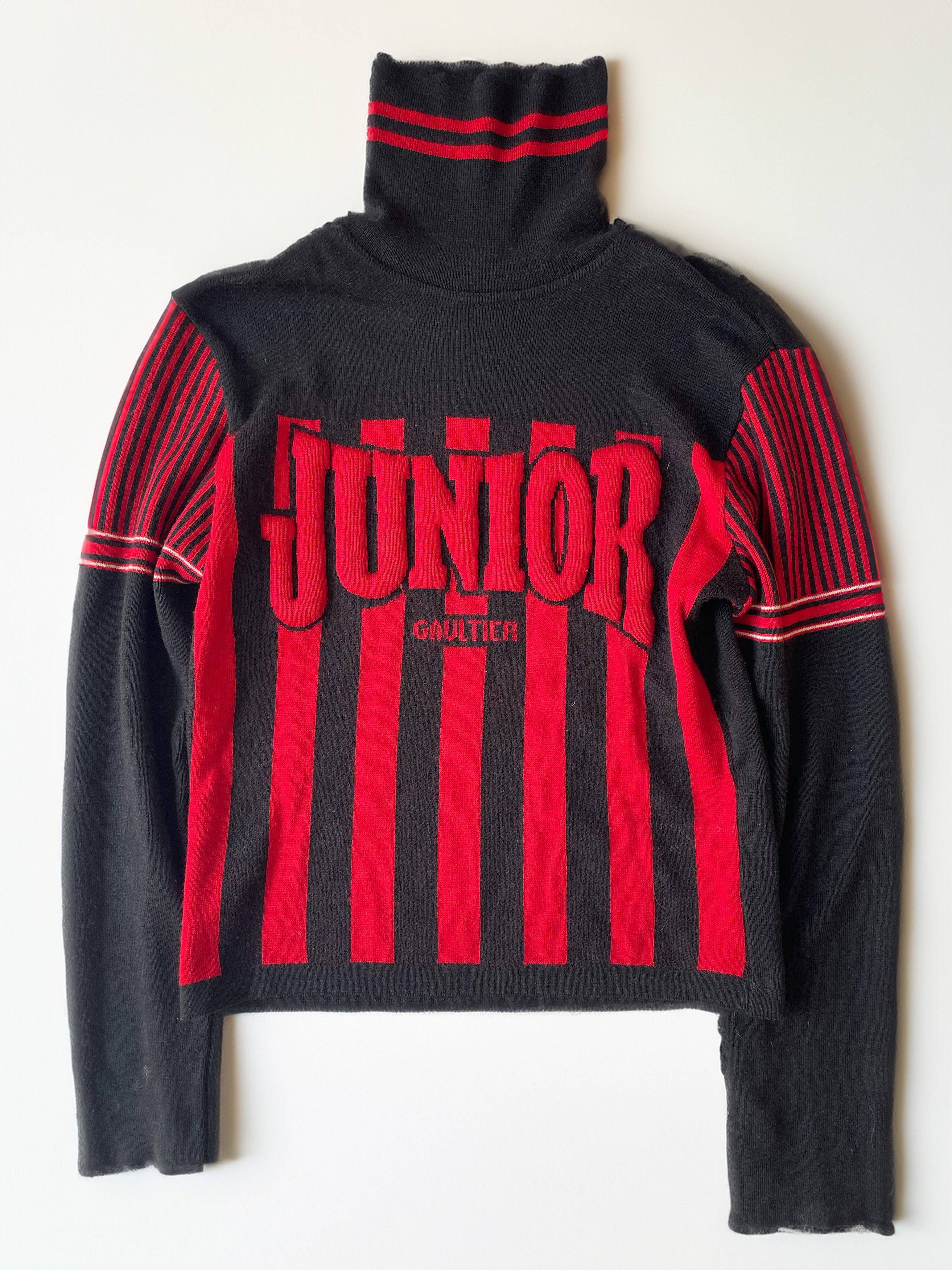 Jean Paul Gaultier Jean Paul Gaultier Football 1990's Junior turtleneck sweater Size US S / EU 44-46 / 1 - 1 Thumbnail