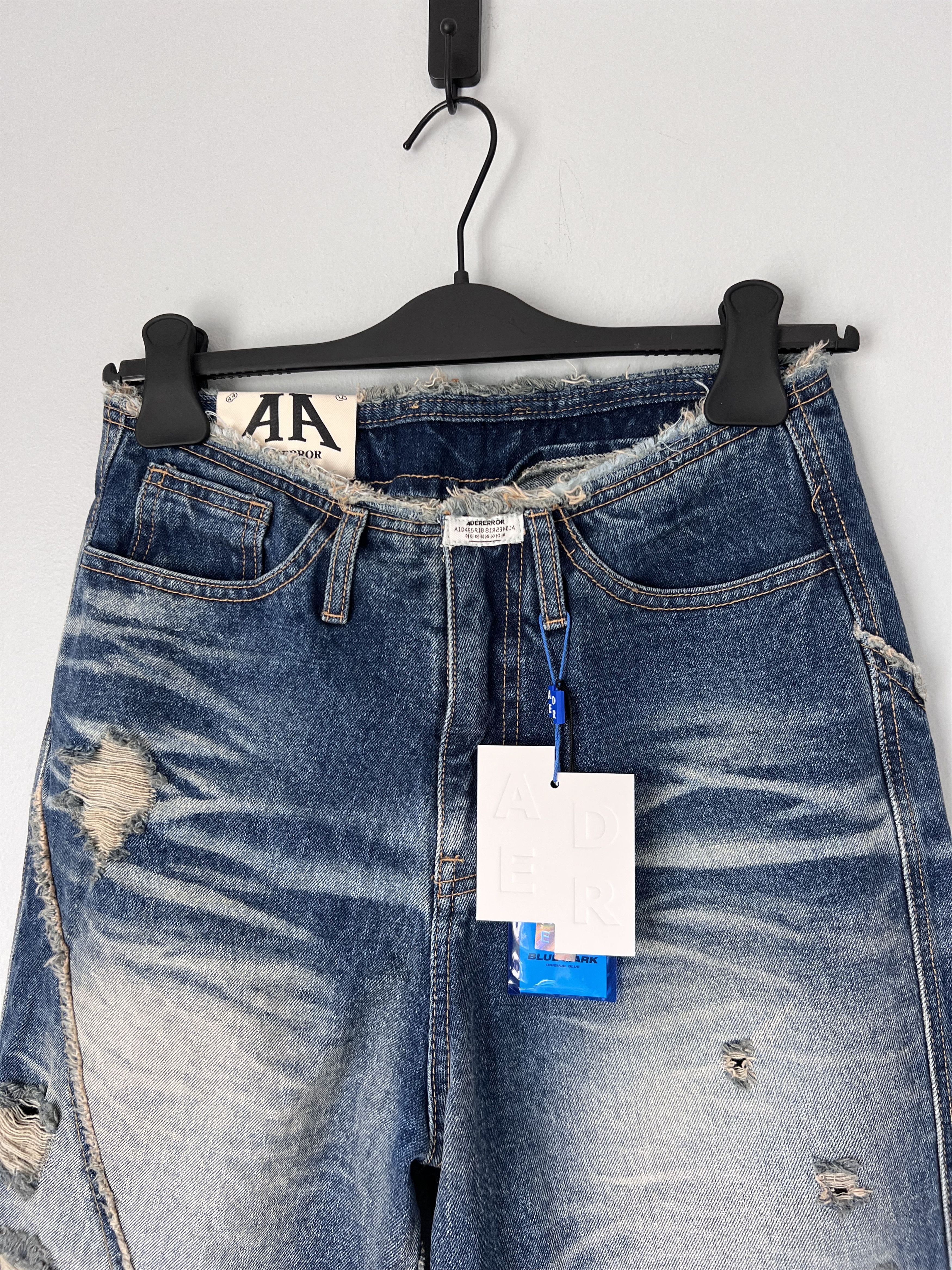 Ader Error Ader Error Distressed Finish Cotton Jeans in Blue Size US 29 - 2 Thumbnail