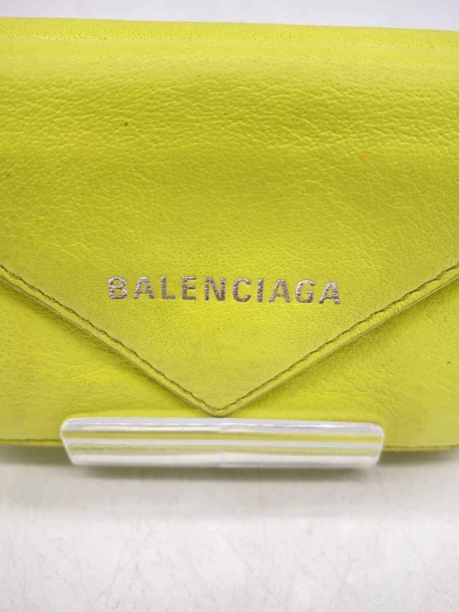Balenciaga Balenciaga Papier Leather Tri-Fold Wallet Yellow Size ONE SIZE - 3 Thumbnail