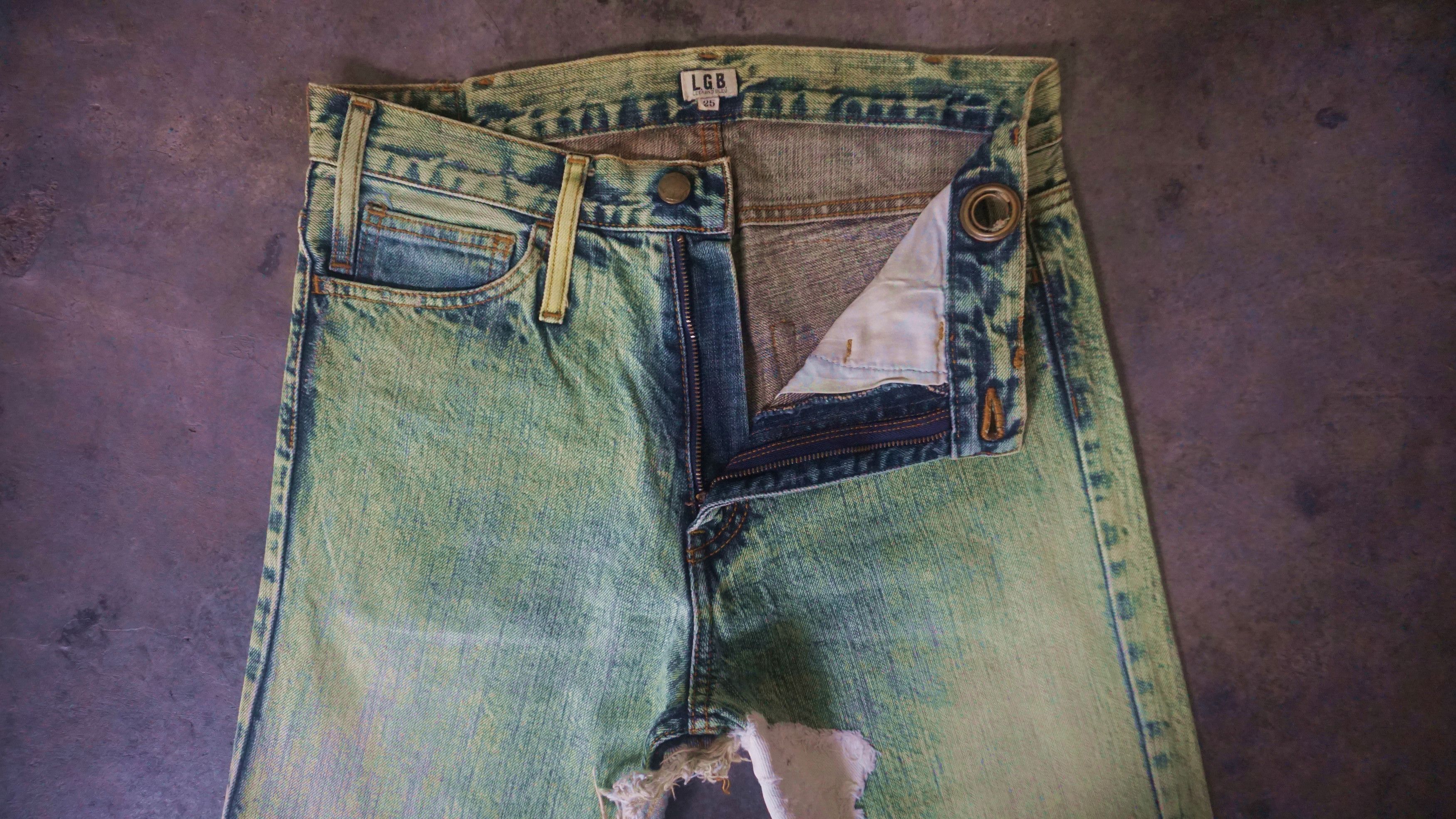 If Six Was Nine LGB Crazy Wolf Patchwork Jeans Size US 30 / EU 46 - 2 Thumbnail